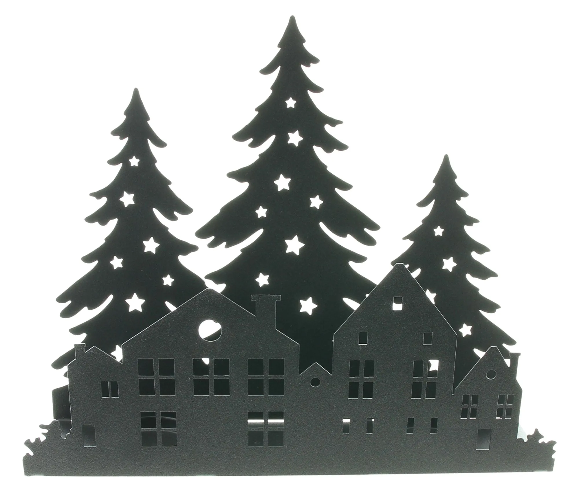 Teelichthalter "Häuser im Wald"  im Frank Flechtwaren Online Shop für Teelichthalter kaufen