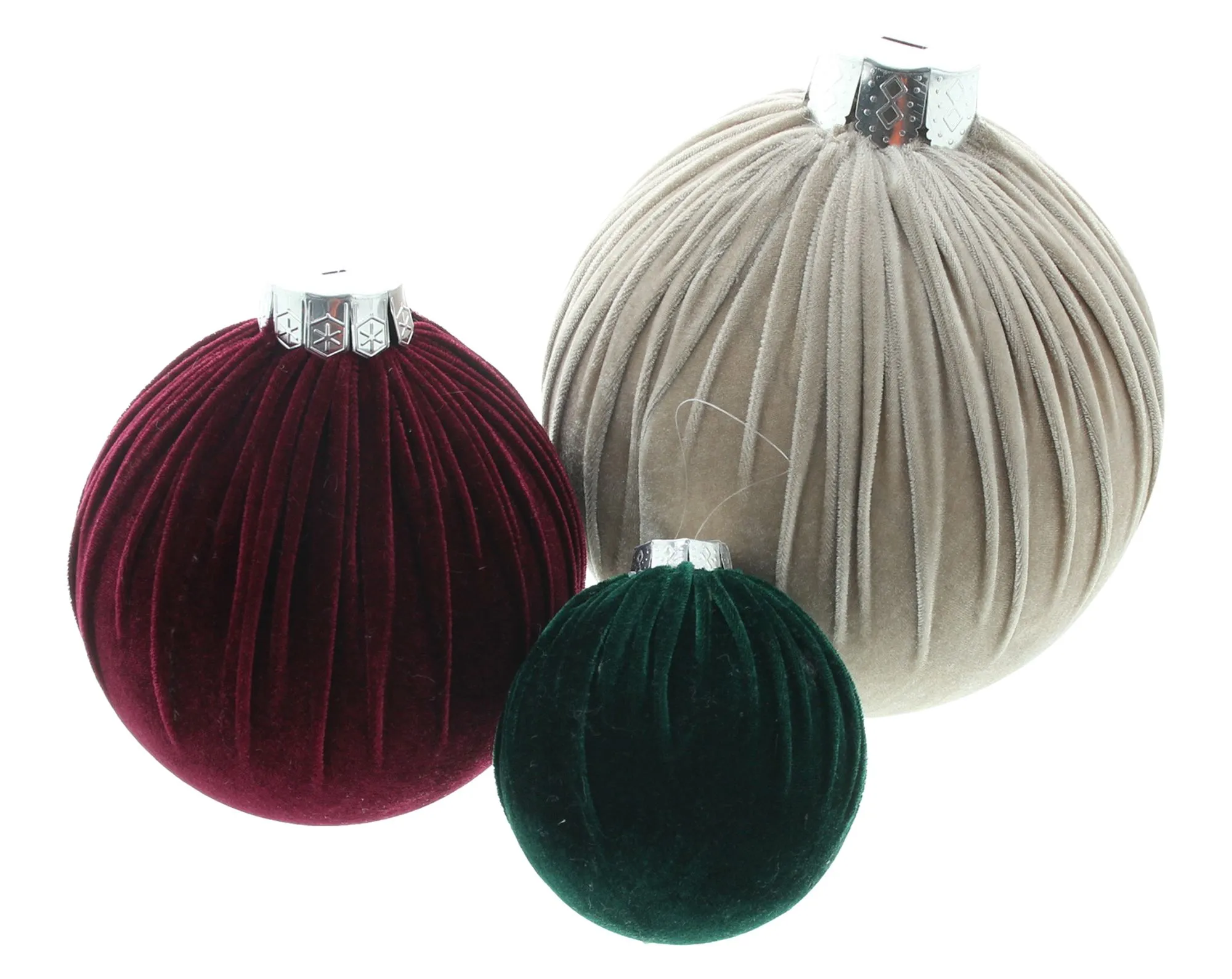 Deko-Kugel "Eleganz", 3er Set  im Frank Flechtwaren Online Shop für Christbaumkugeln kaufen