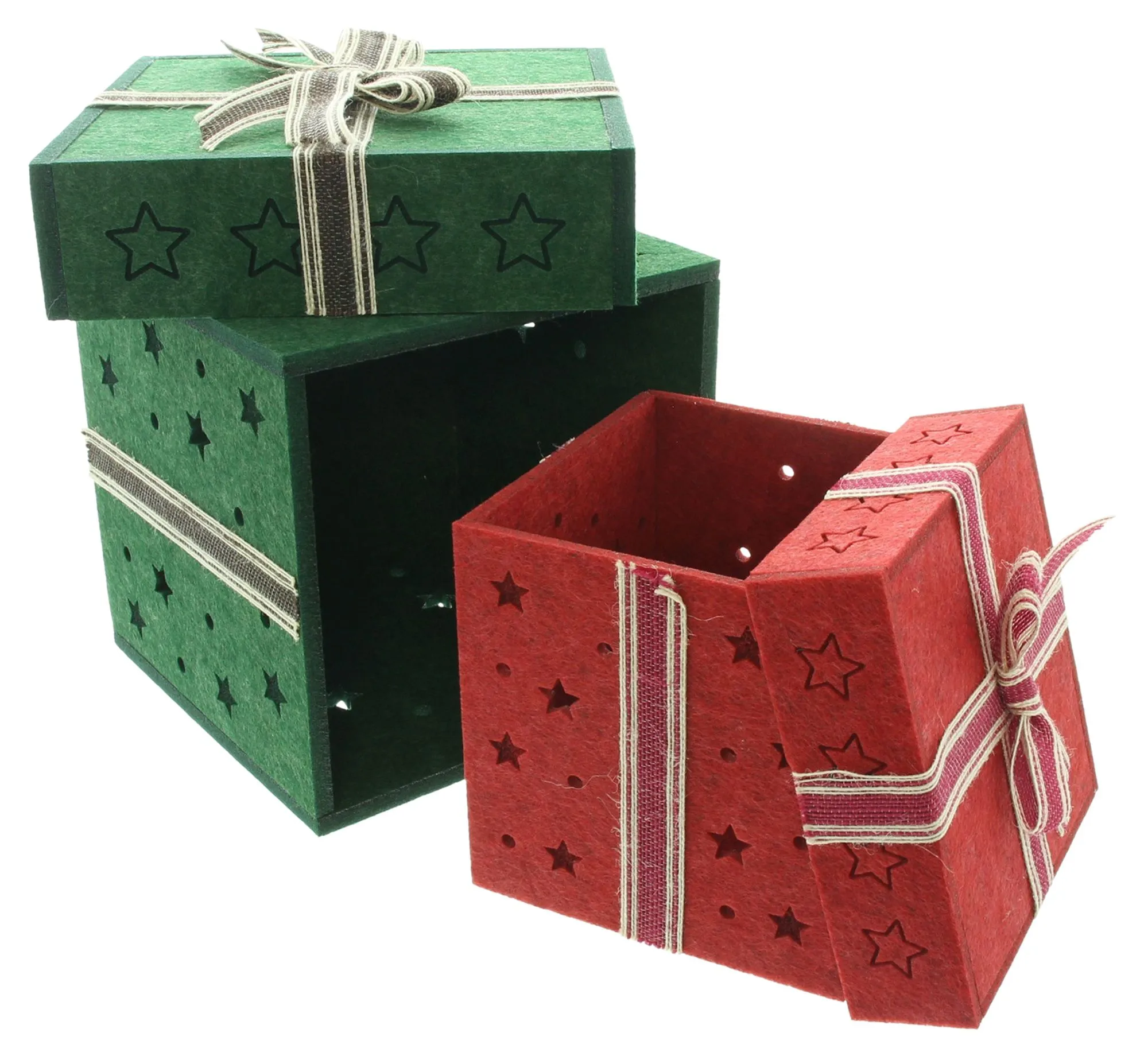 Geschenkbox "Schleife", 2er Set  im Frank Flechtwaren Online Shop für Welcome to Santa's Home kaufen