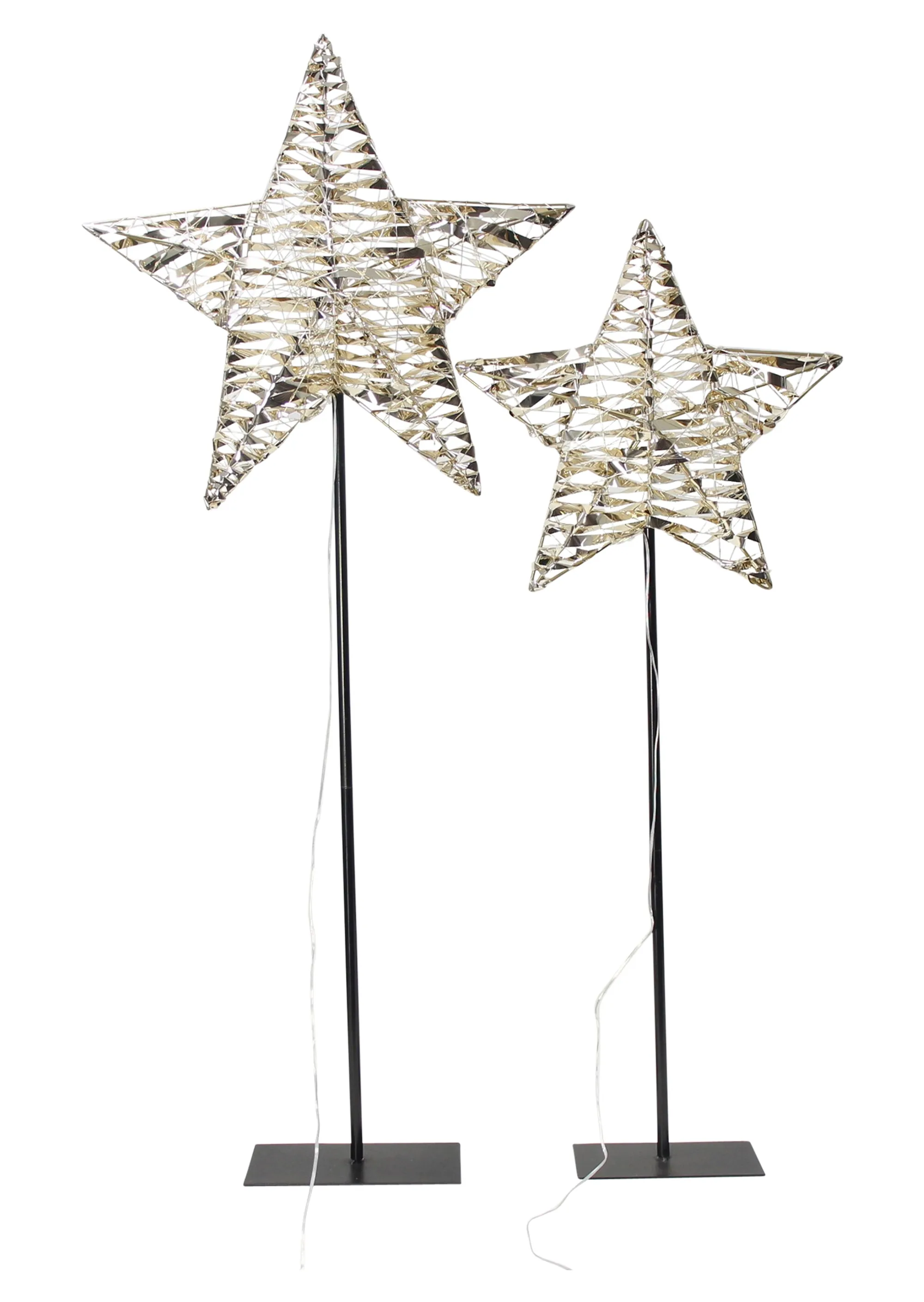 LED-Stern "Goldstar", 2er Set  im Frank Flechtwaren Online Shop für Sterne kaufen