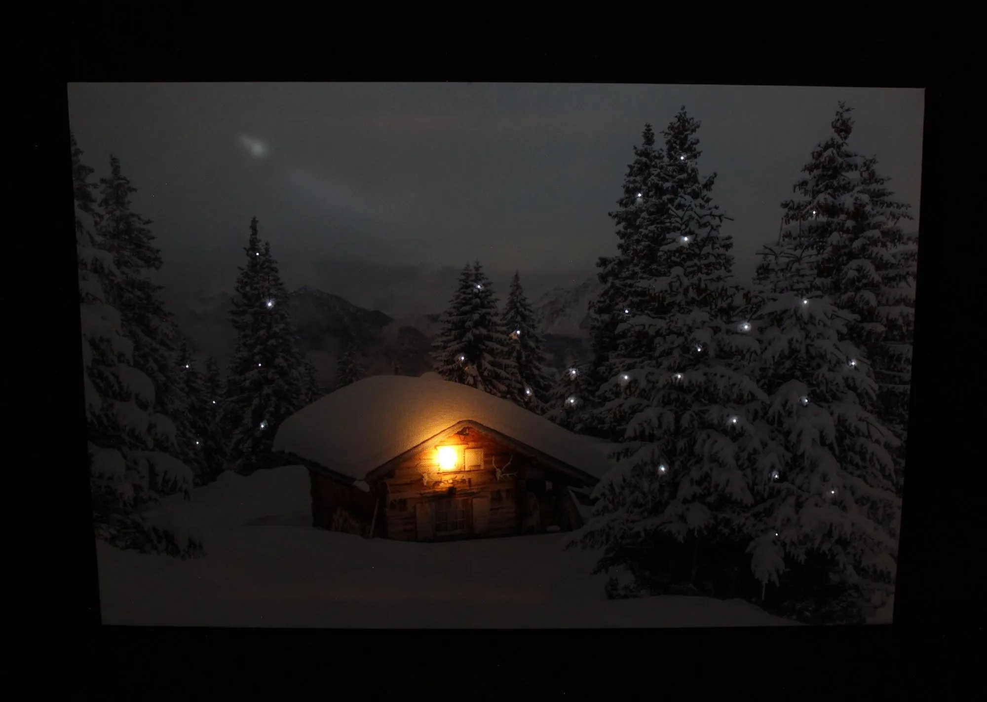 LED-Bild "Winter"  im Frank Flechtwaren Online Shop für Weihnachtliche Wanddeko kaufen