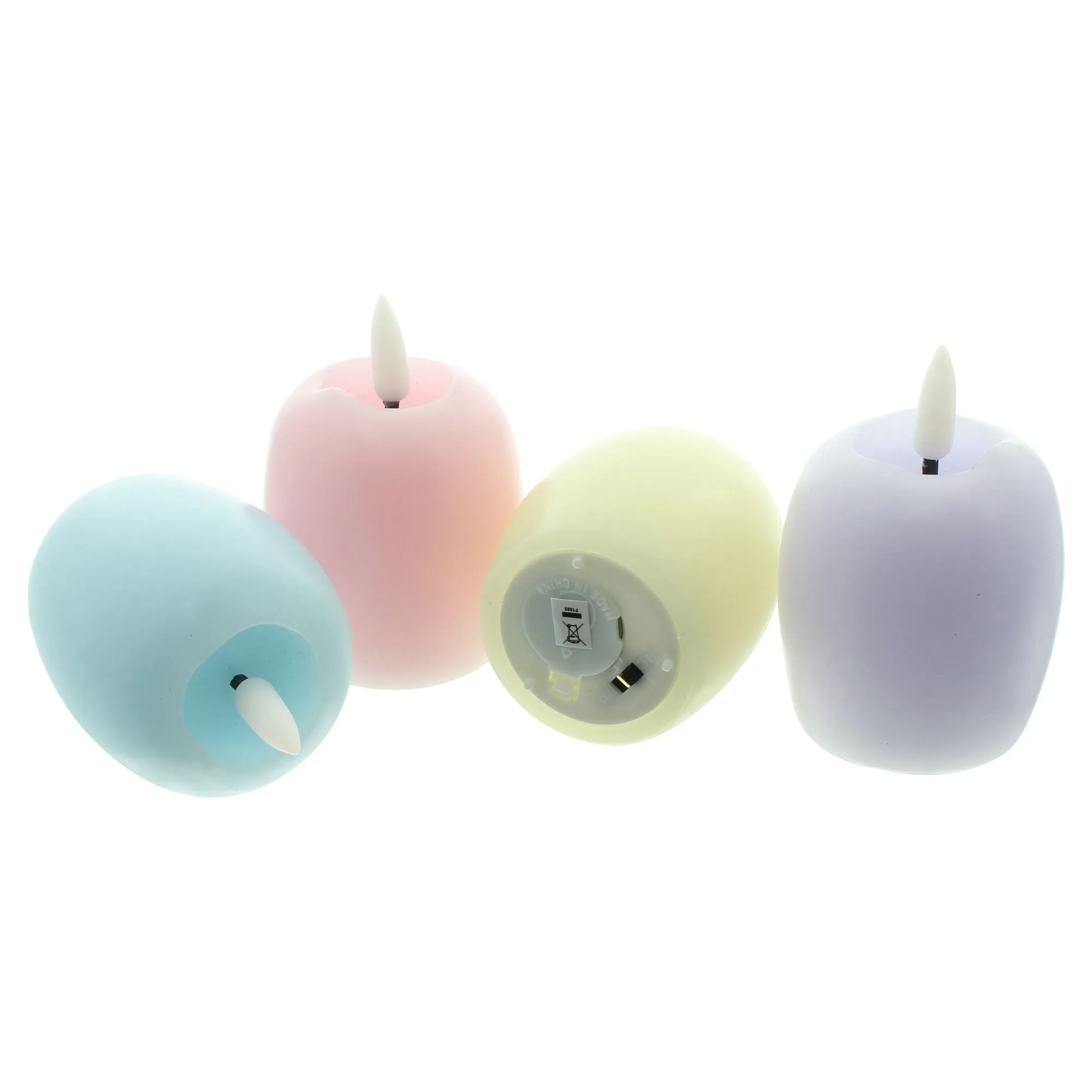 LED-Kerze "Pastell-Ei", 4er Set  im Frank Flechtwaren Online Shop für Kerzen &amp; LED-Kerzen kaufen
