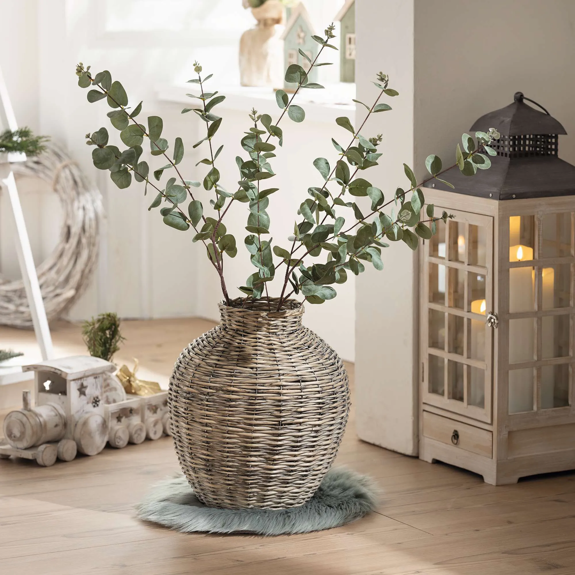 Korbvase "Landhaus"  im Frank Flechtwaren Online Shop für Landhaus-Flair kaufen