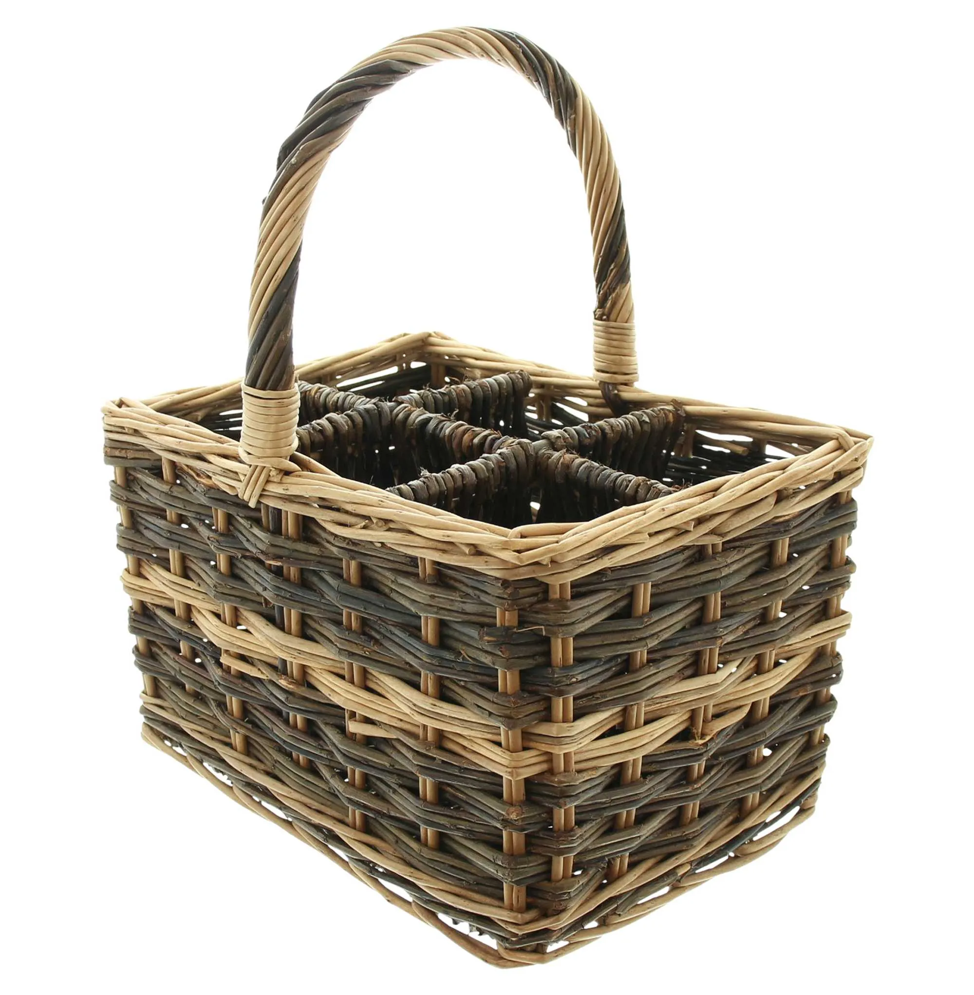Flaschenkorb "Natur", für 6 Flaschen  im Frank Flechtwaren Online Shop für Küche kaufen