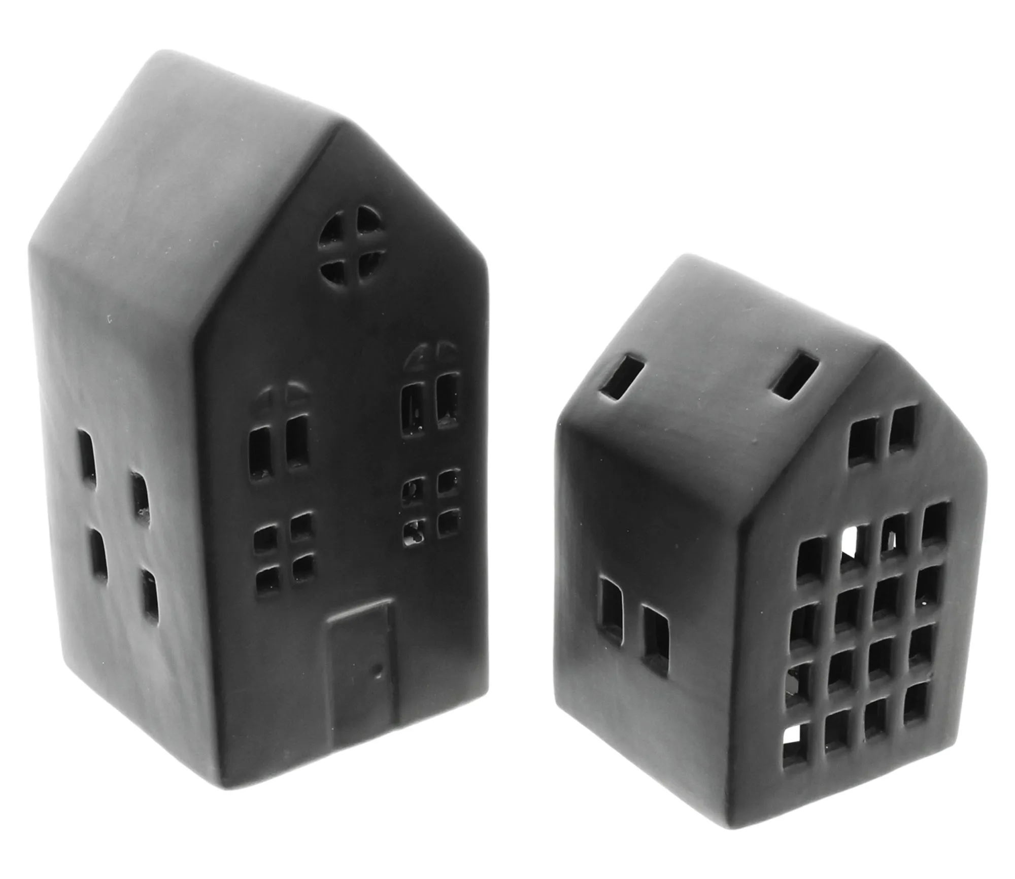 LED-Haus "Black", 2er Set  im Frank Flechtwaren Online Shop für Black &amp; White kaufen