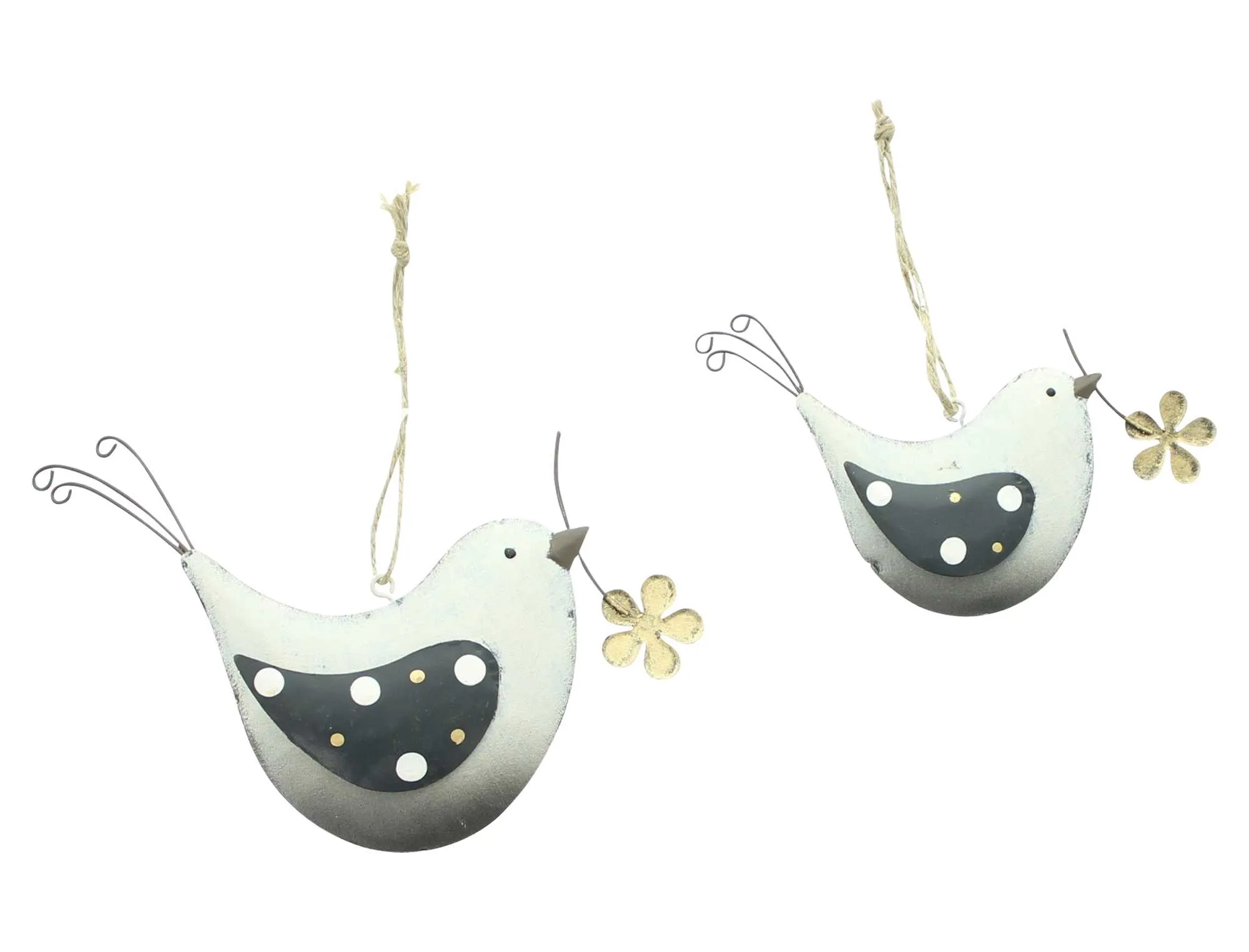 Hänger "Vogel mit Blume", 2er Set  im Frank Flechtwaren Online Shop für Dekohänger kaufen