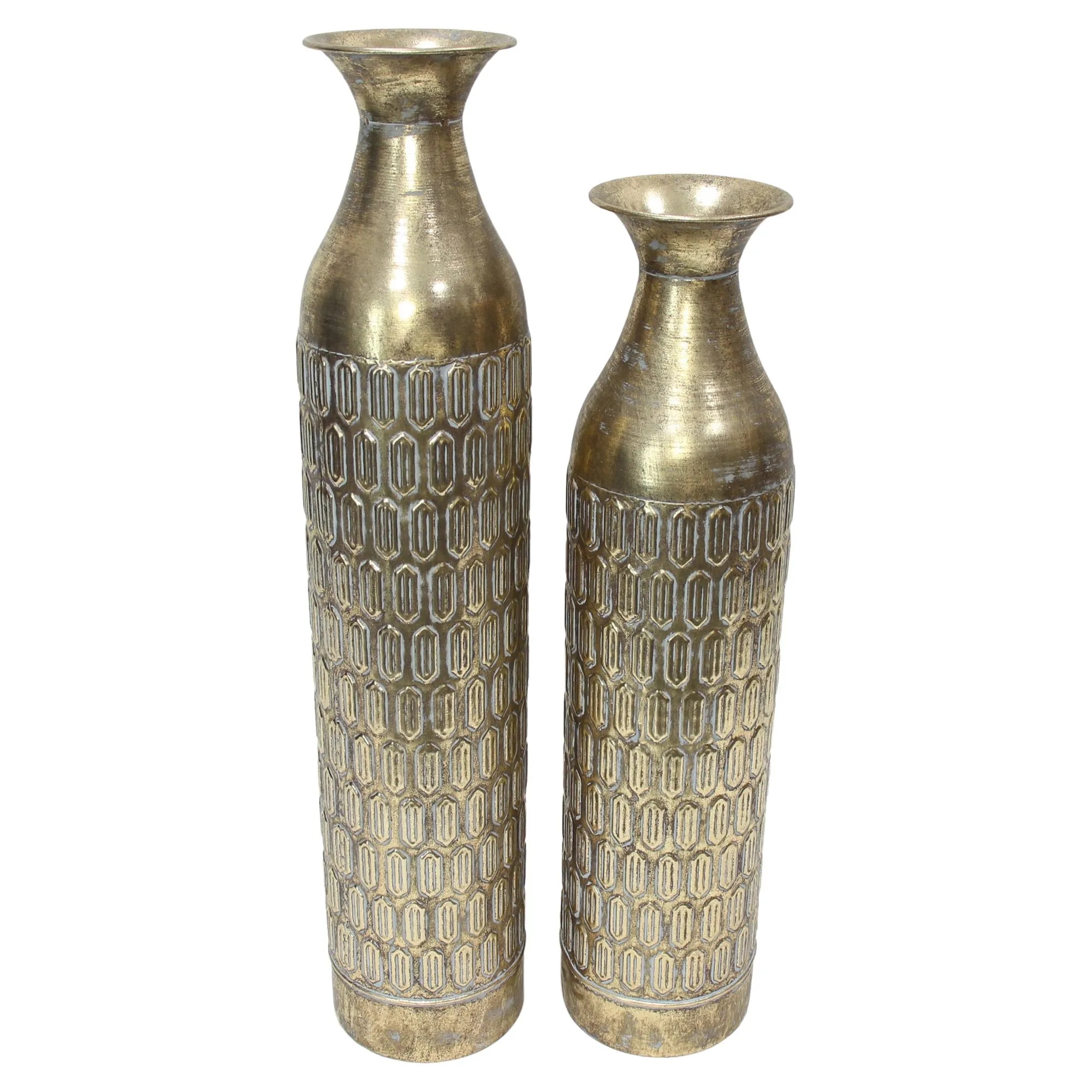 Deko-Bodenvase "Gold", 2er Set  im Frank Flechtwaren Online Shop für Dekovasen kaufen