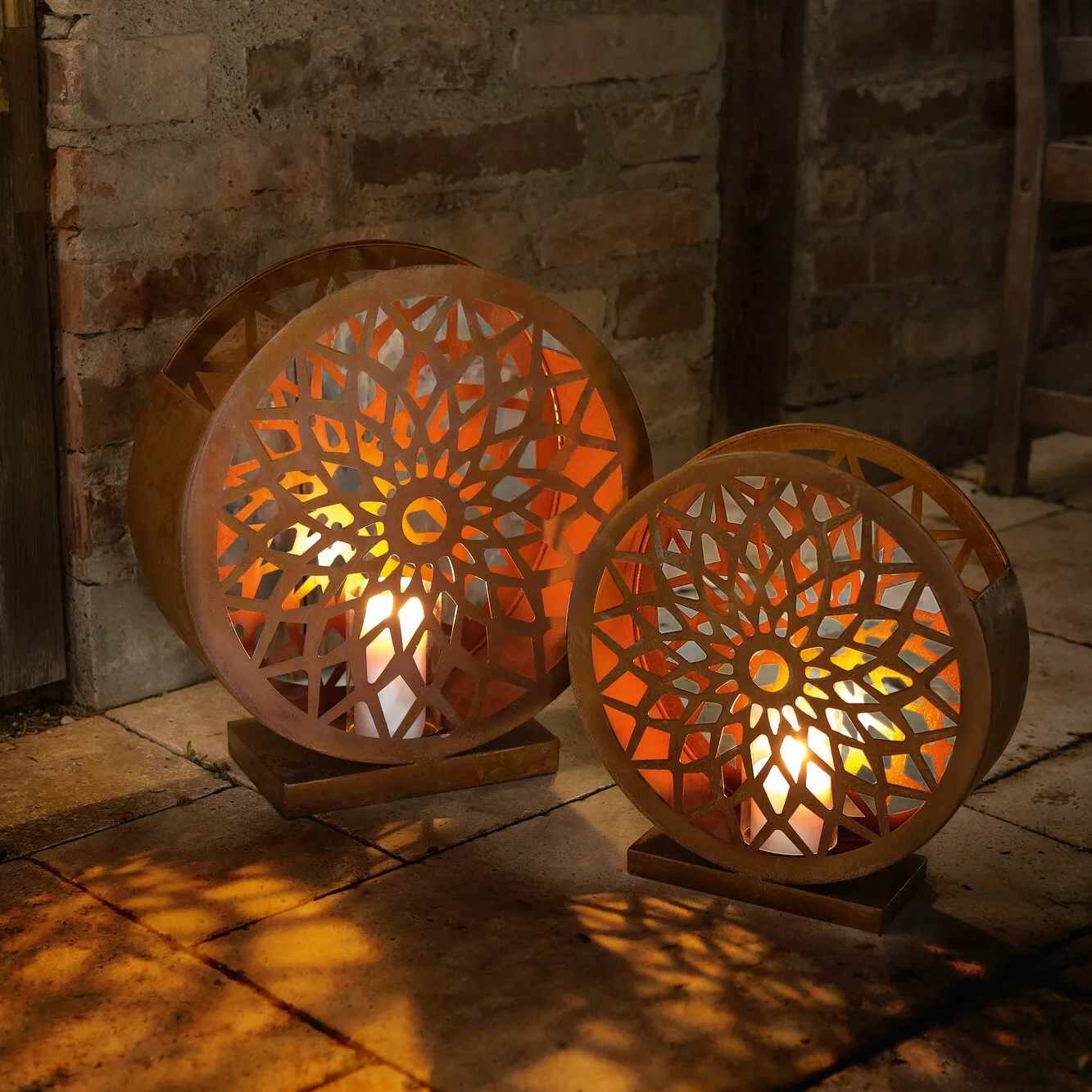 Windlicht "Ornament", 2er Set  im Frank Flechtwaren Online Shop kaufen