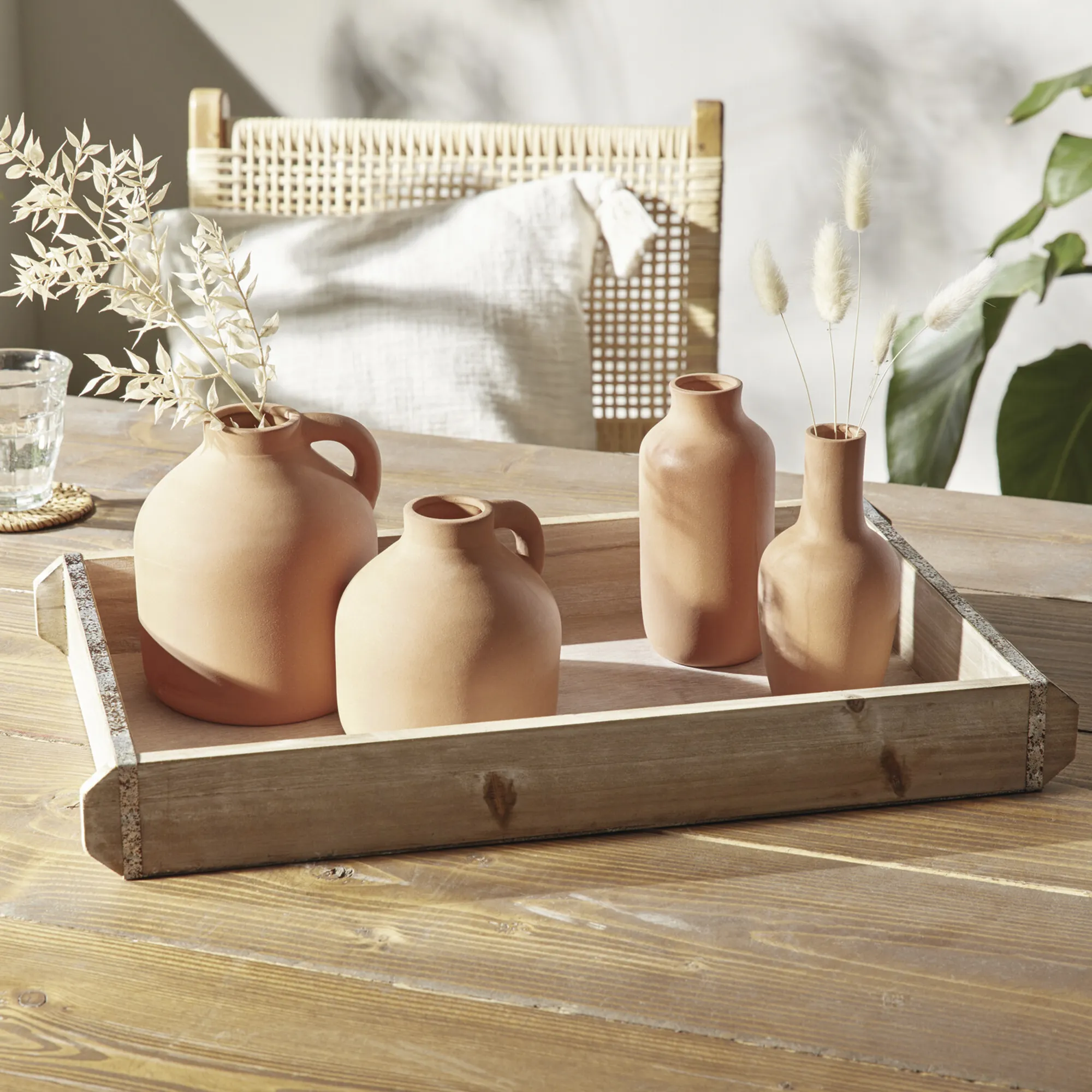 Dekovase "Terracotta", 2er Set  im Frank Flechtwaren Online Shop kaufen