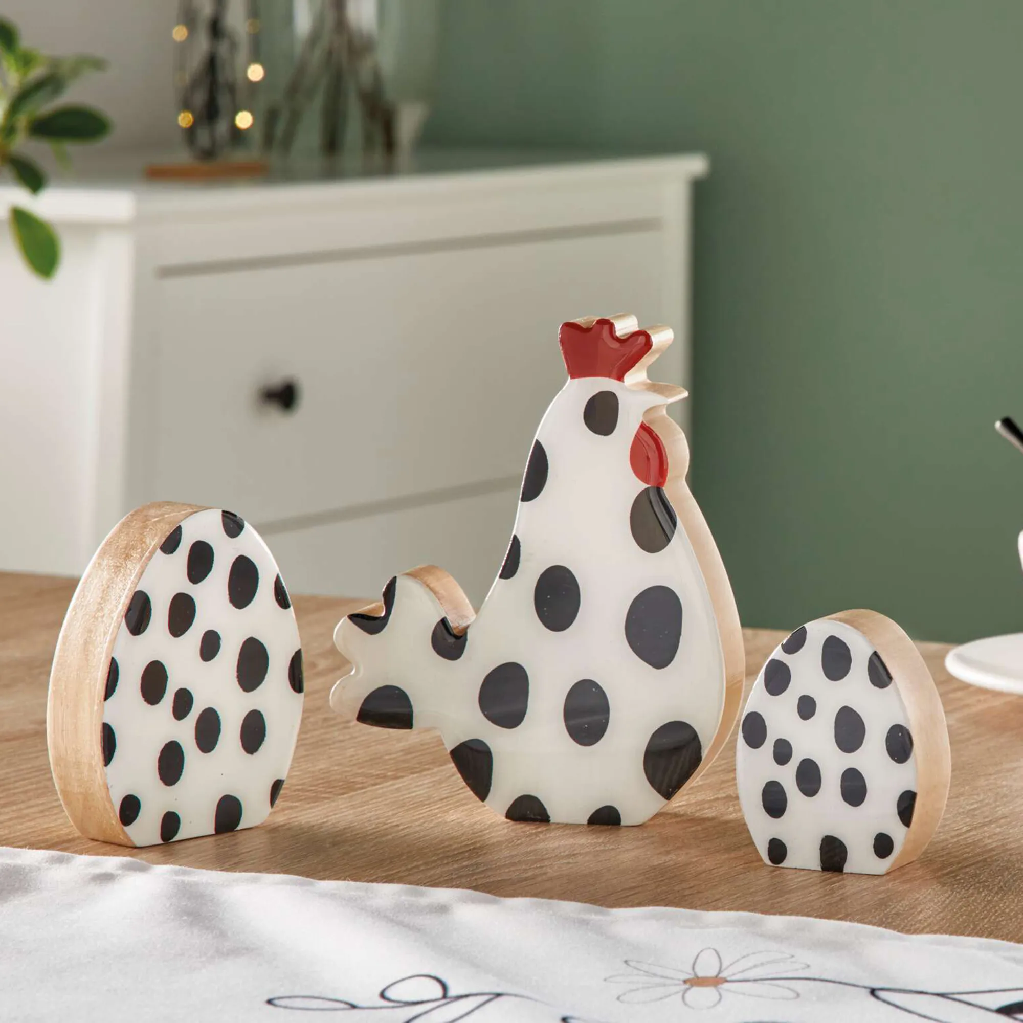 Osterdeko "Puntos", 3er Set  im Frank Flechtwaren Online Shop kaufen