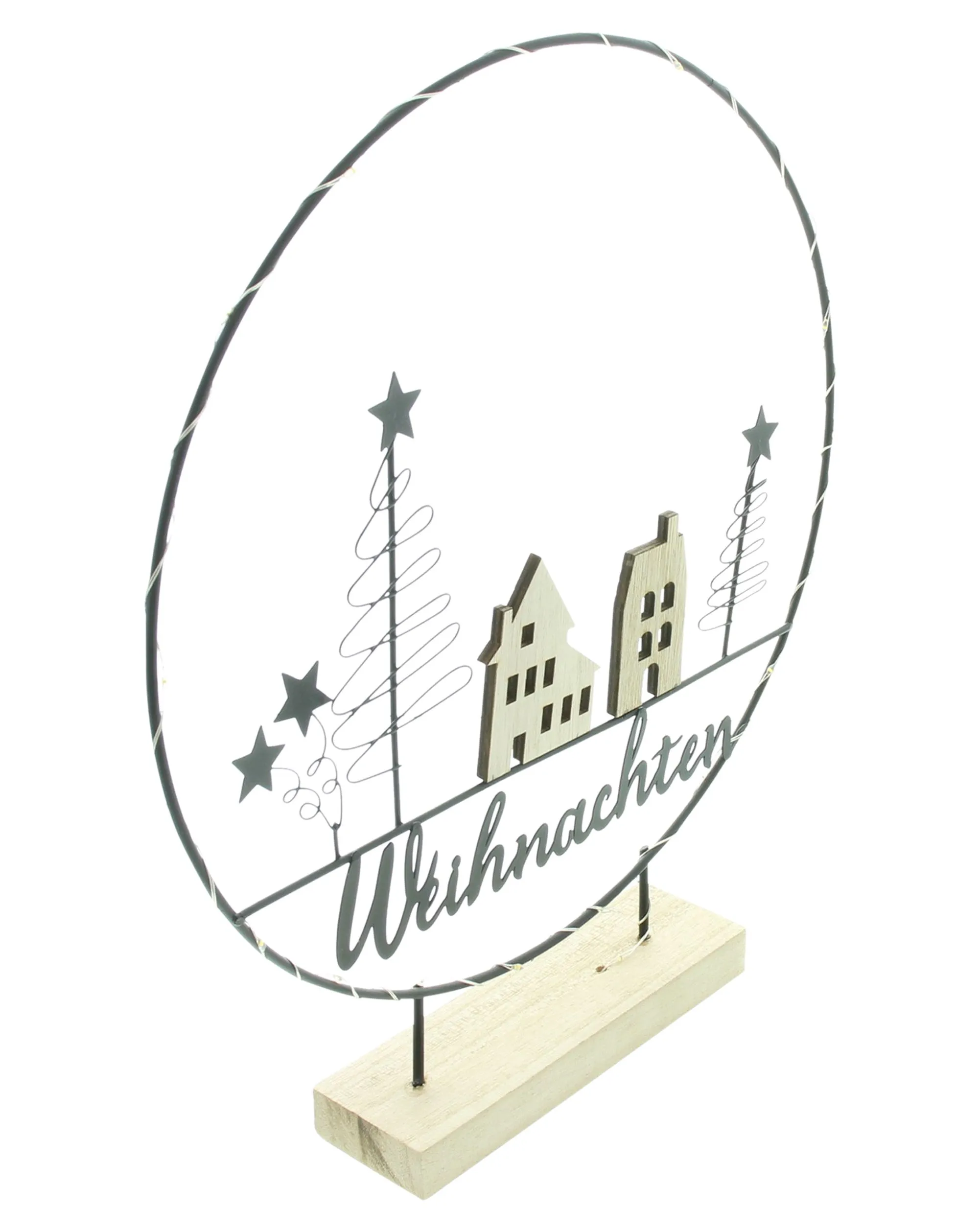 LED-Ringdeko "Weihnachten"  im Frank Flechtwaren Online Shop für Weihnachtliche Dekoringe kaufen