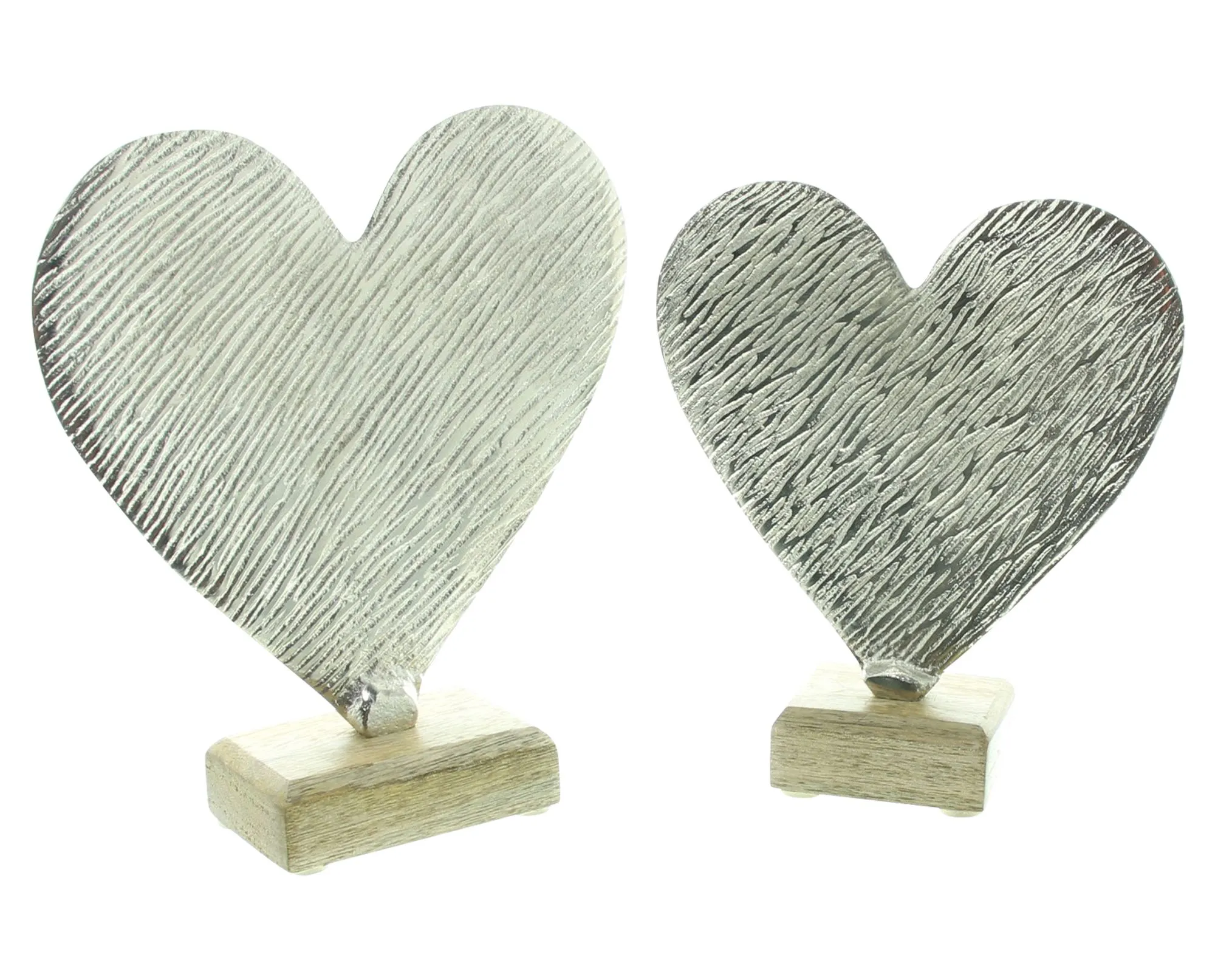 Herz "Silber", 2er Set  im Frank Flechtwaren Online Shop für Herzflattern kaufen