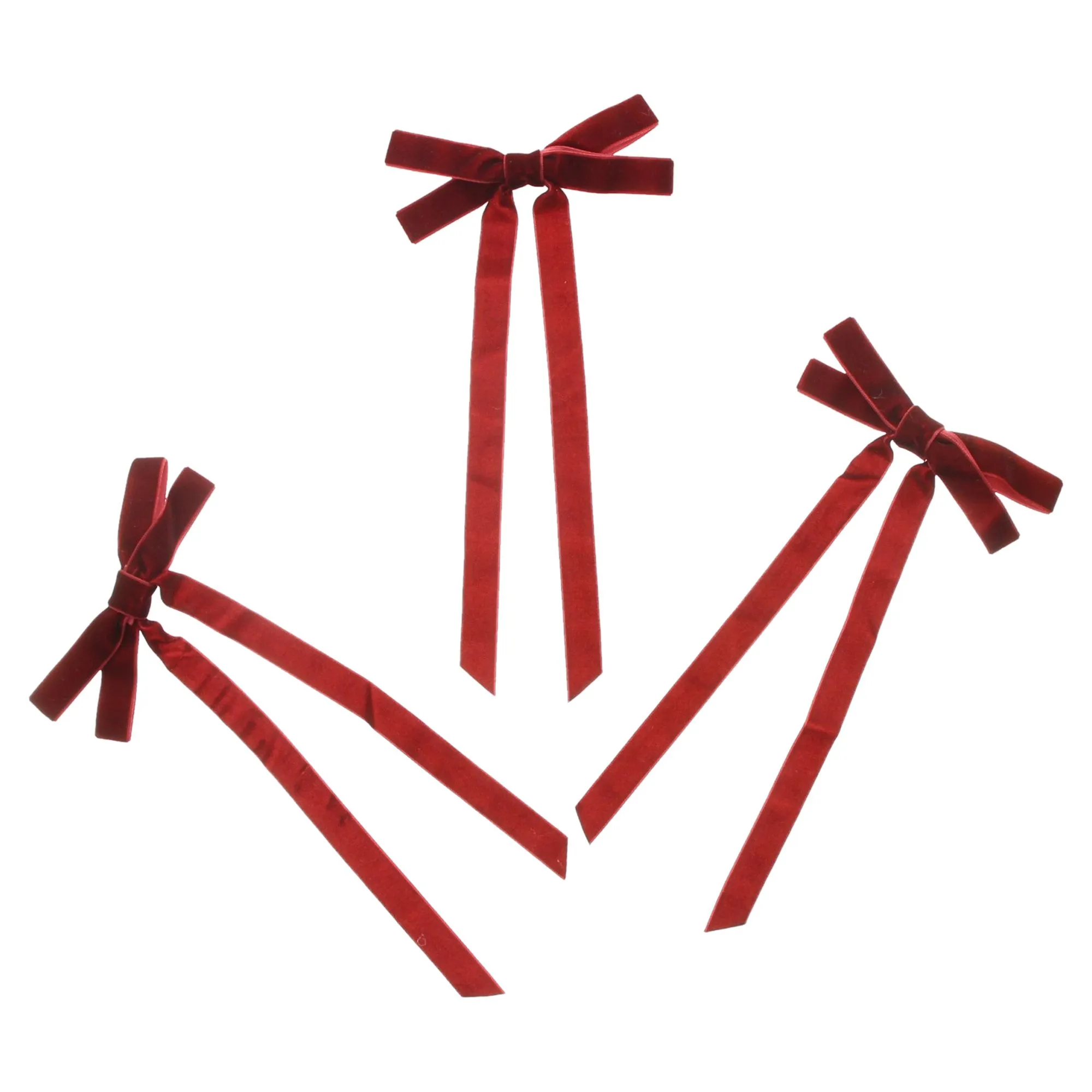 Schleifen-Clip "Deep Red", 12er Set  im Frank Flechtwaren Online Shop für Christbaumhänger kaufen