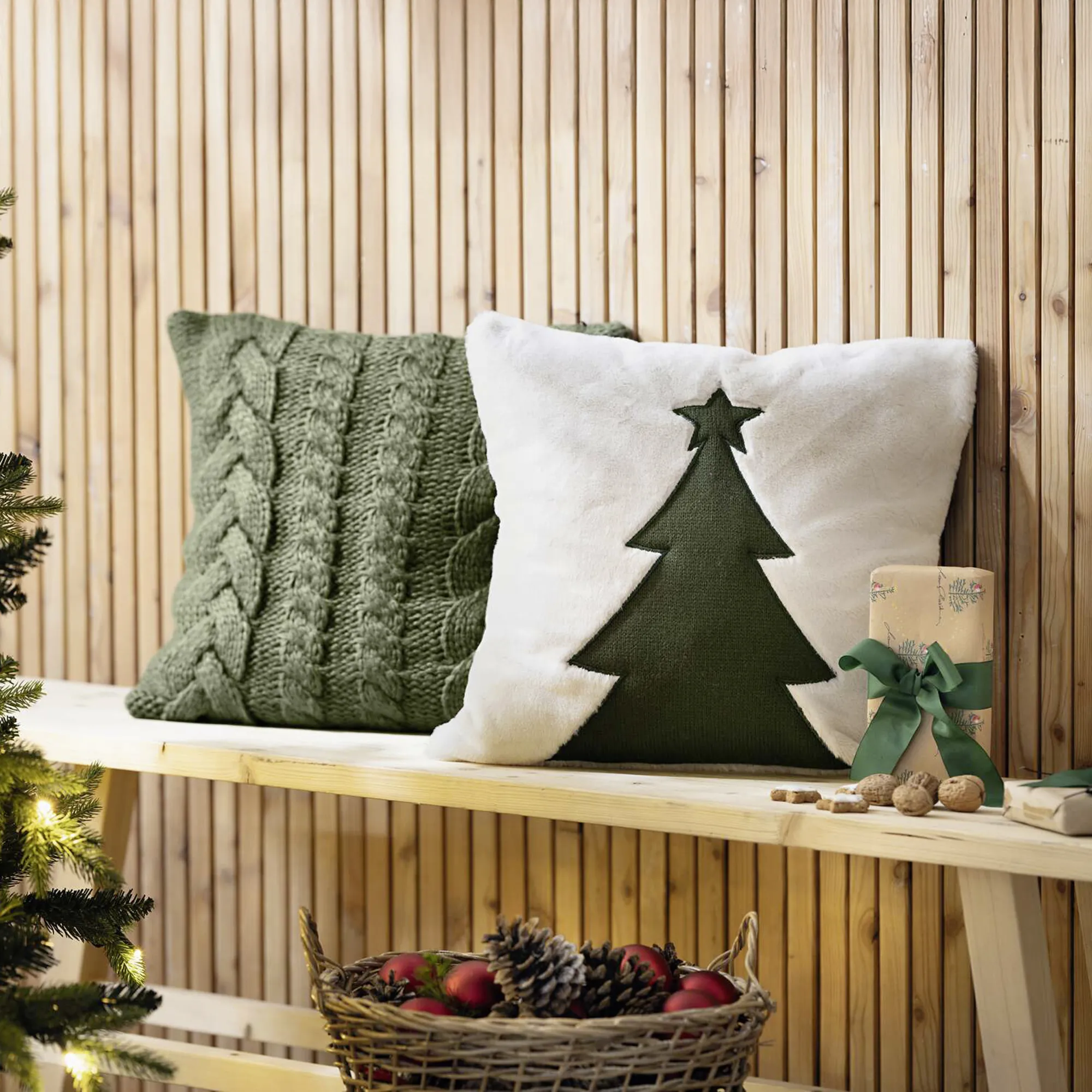 Kissenhülle "Weihnachtsbaum"  im Frank Flechtwaren Online Shop kaufen