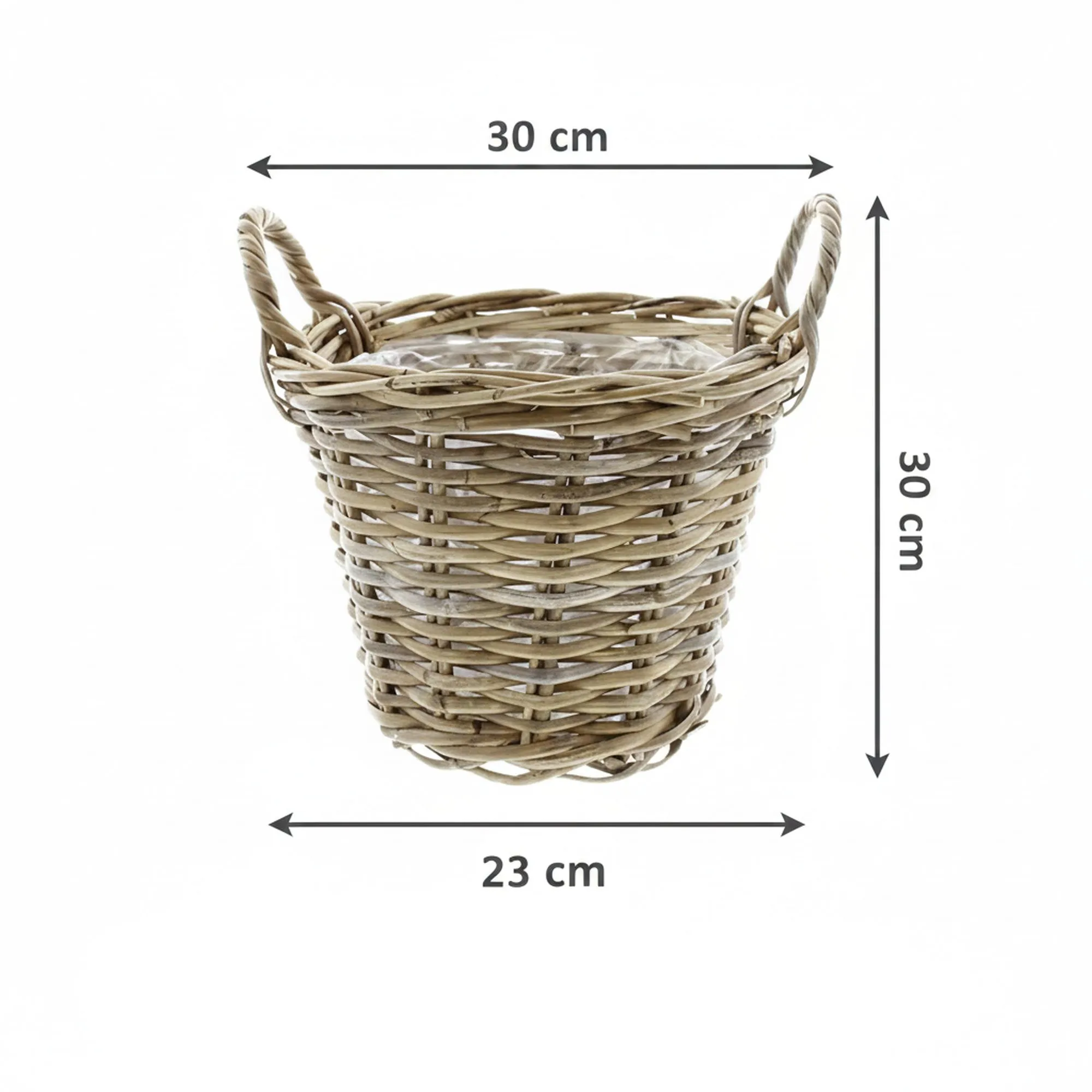 Pflanzkorb "Rattan", klein  im Frank Flechtwaren Online Shop für Pflanzkörbe kaufen