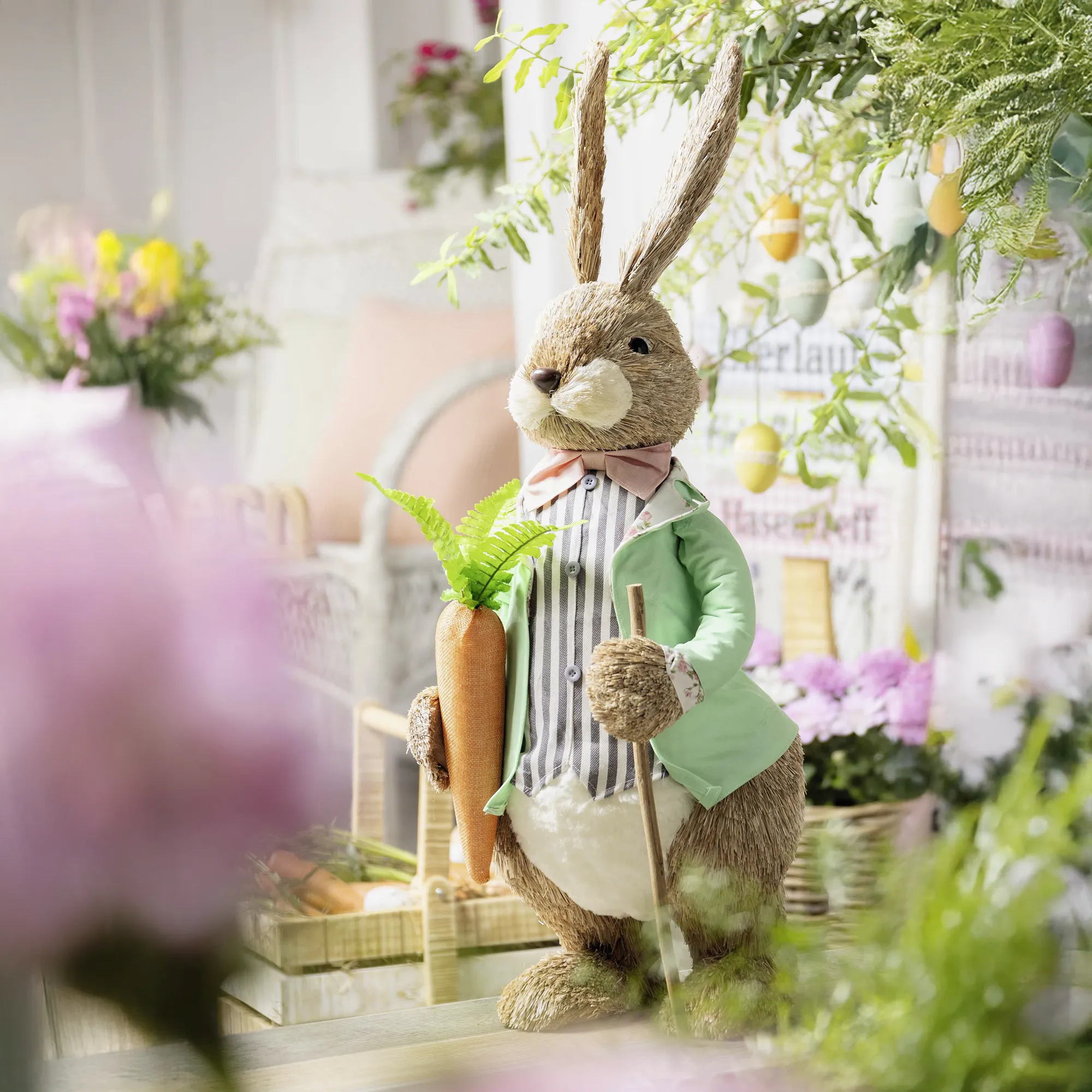 Figur "Herr Hase"  im Frank Flechtwaren Online Shop für Hasen &amp; Co kaufen