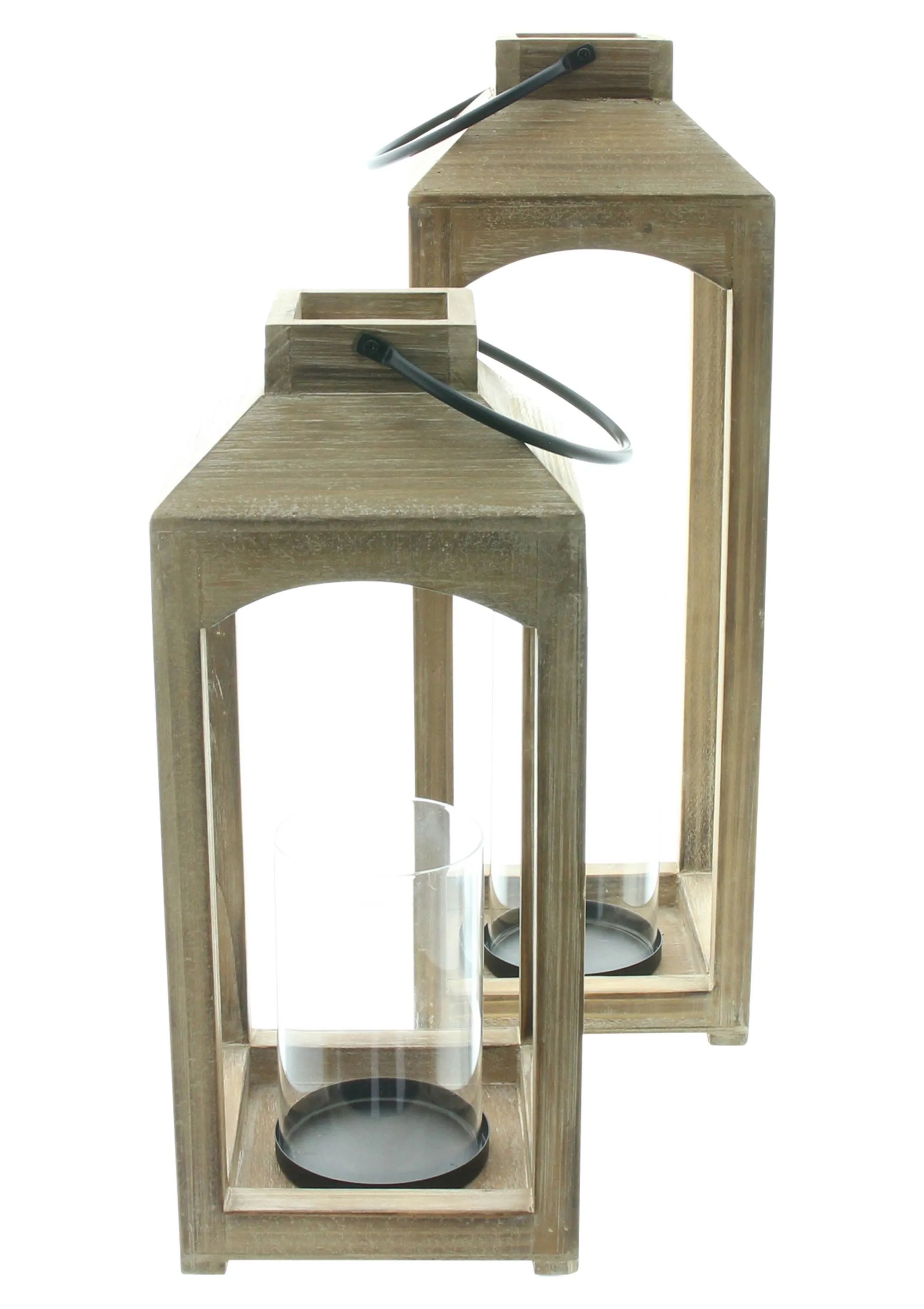 Laterne "Wood", 2er Set  im Frank Flechtwaren Online Shop für Landhaus-Flair kaufen