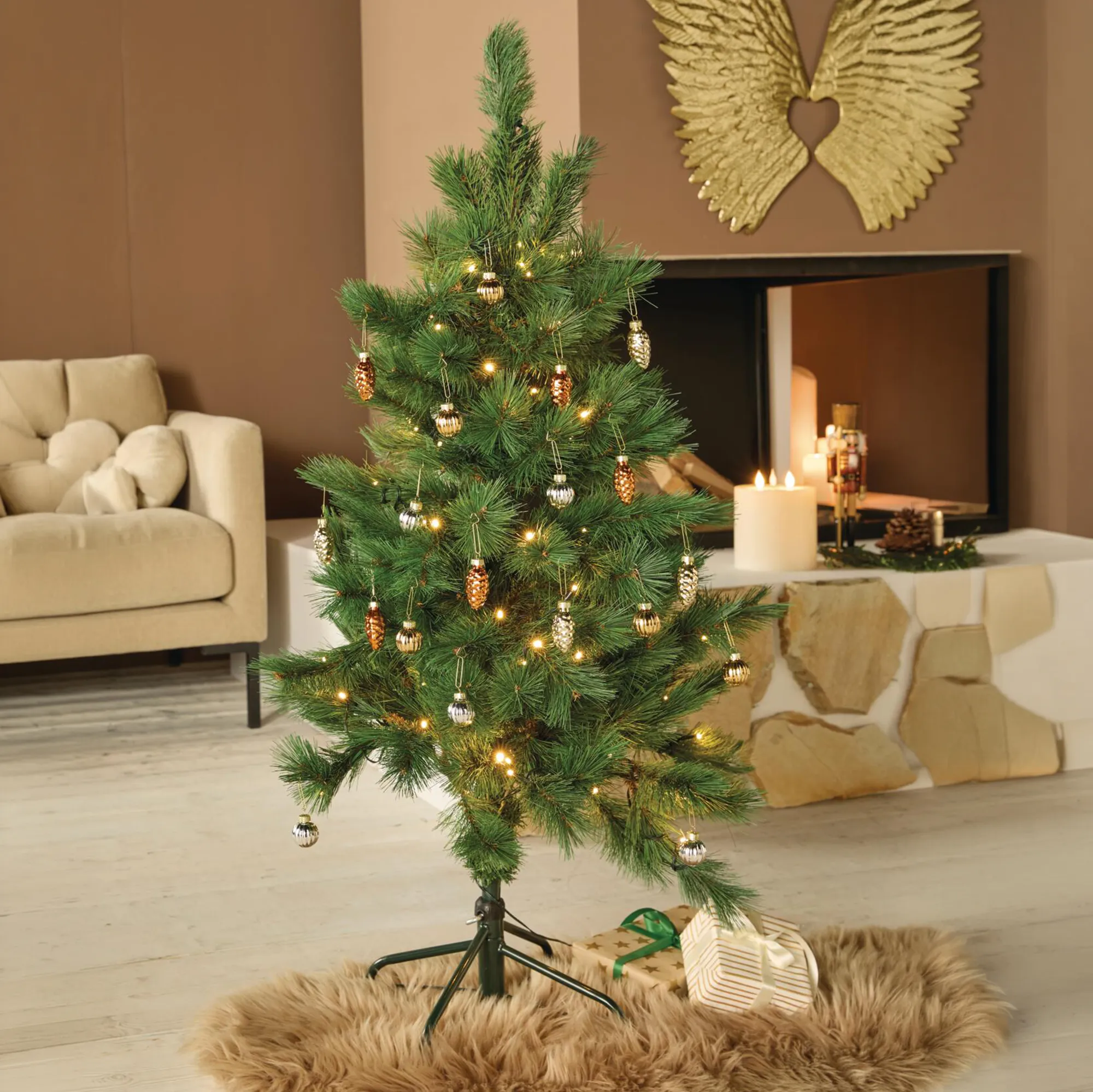 Christbaumschmuck "Zapfen &amp; Kugeln", 27er Set  im Frank Flechtwaren Online Shop für Dekohänger  kaufen