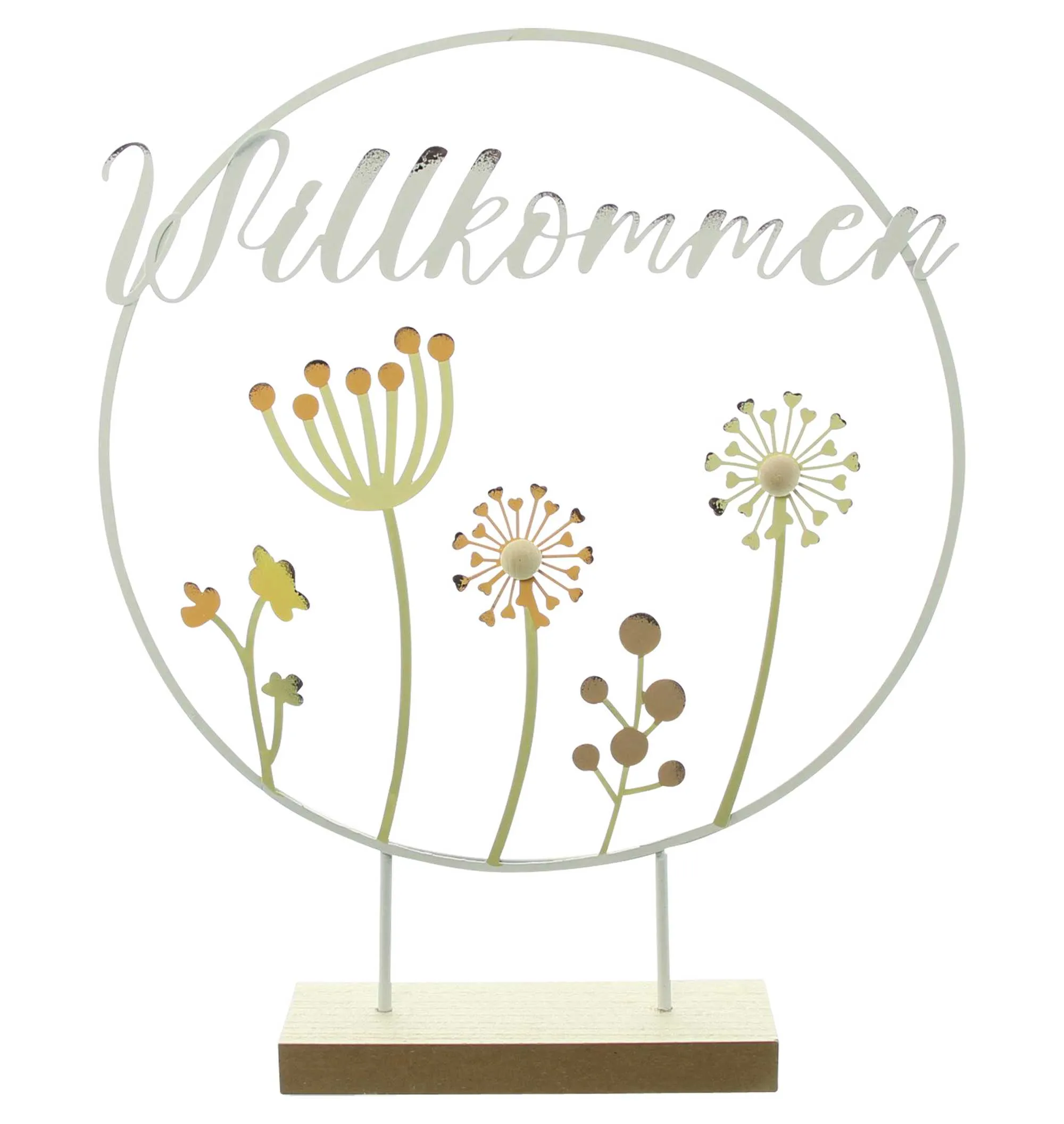 Dekoring "Willkommen"  im Frank Flechtwaren Online Shop für Dekoringe kaufen
