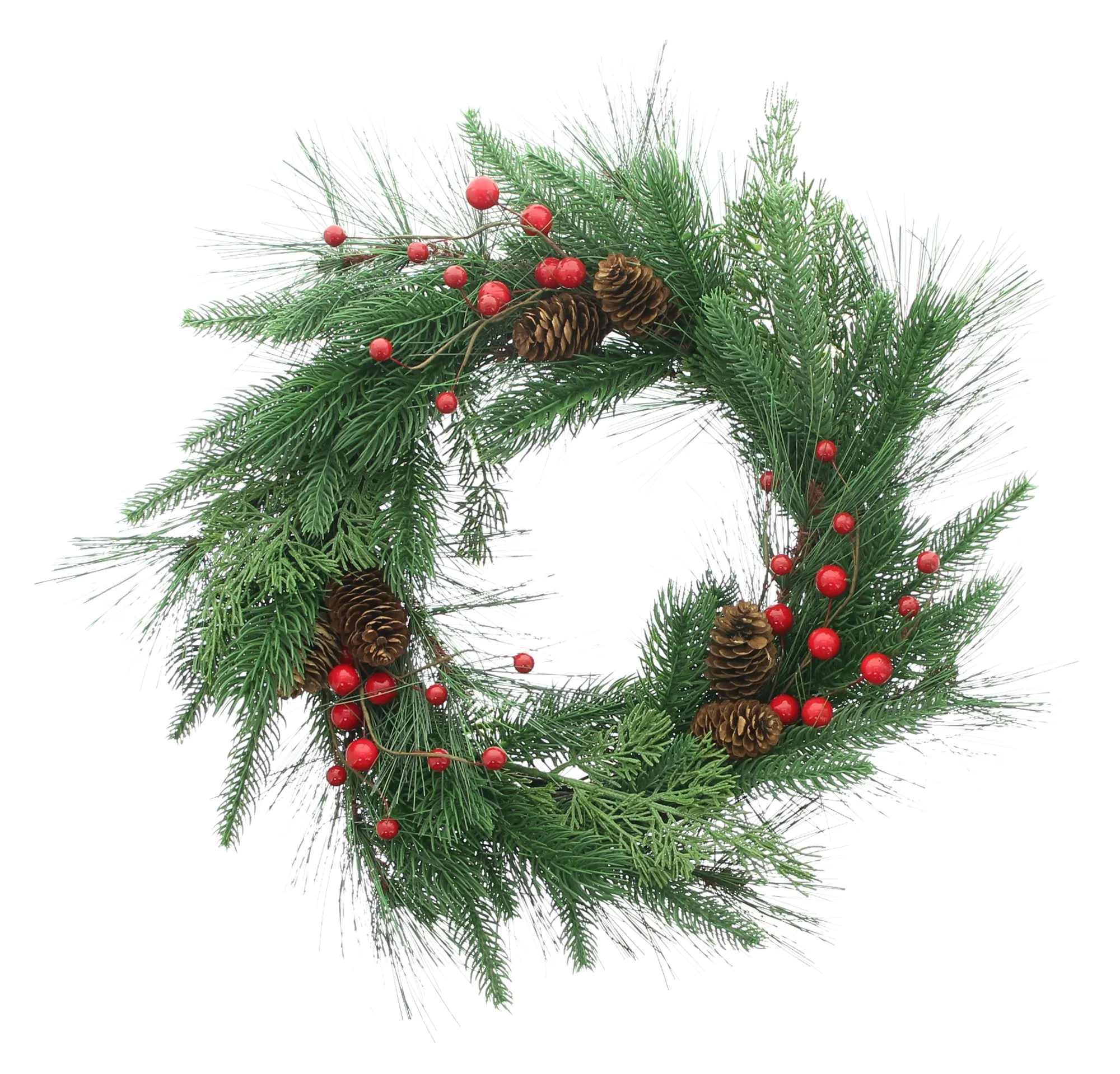 Kranz "Beeren &amp; Zapfen"  im Frank Flechtwaren Online Shop für Nostalgische Weihnachten kaufen