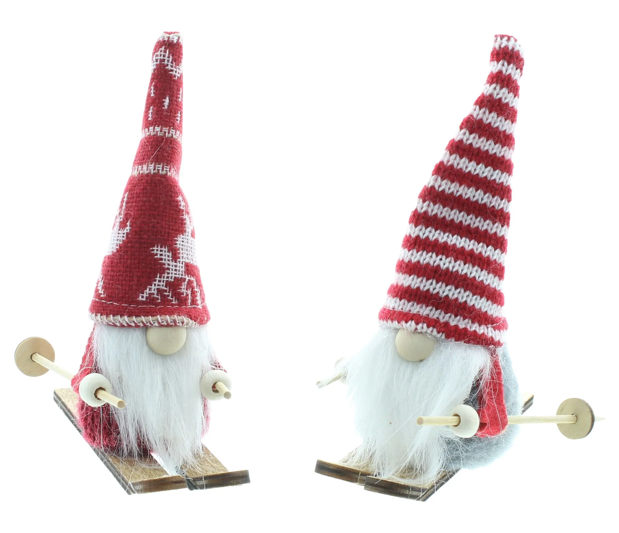 Wichtel "Ski-Tour", 2er Set  im Frank Flechtwaren Online Shop für Weihnachtliche Dekofiguren kaufen