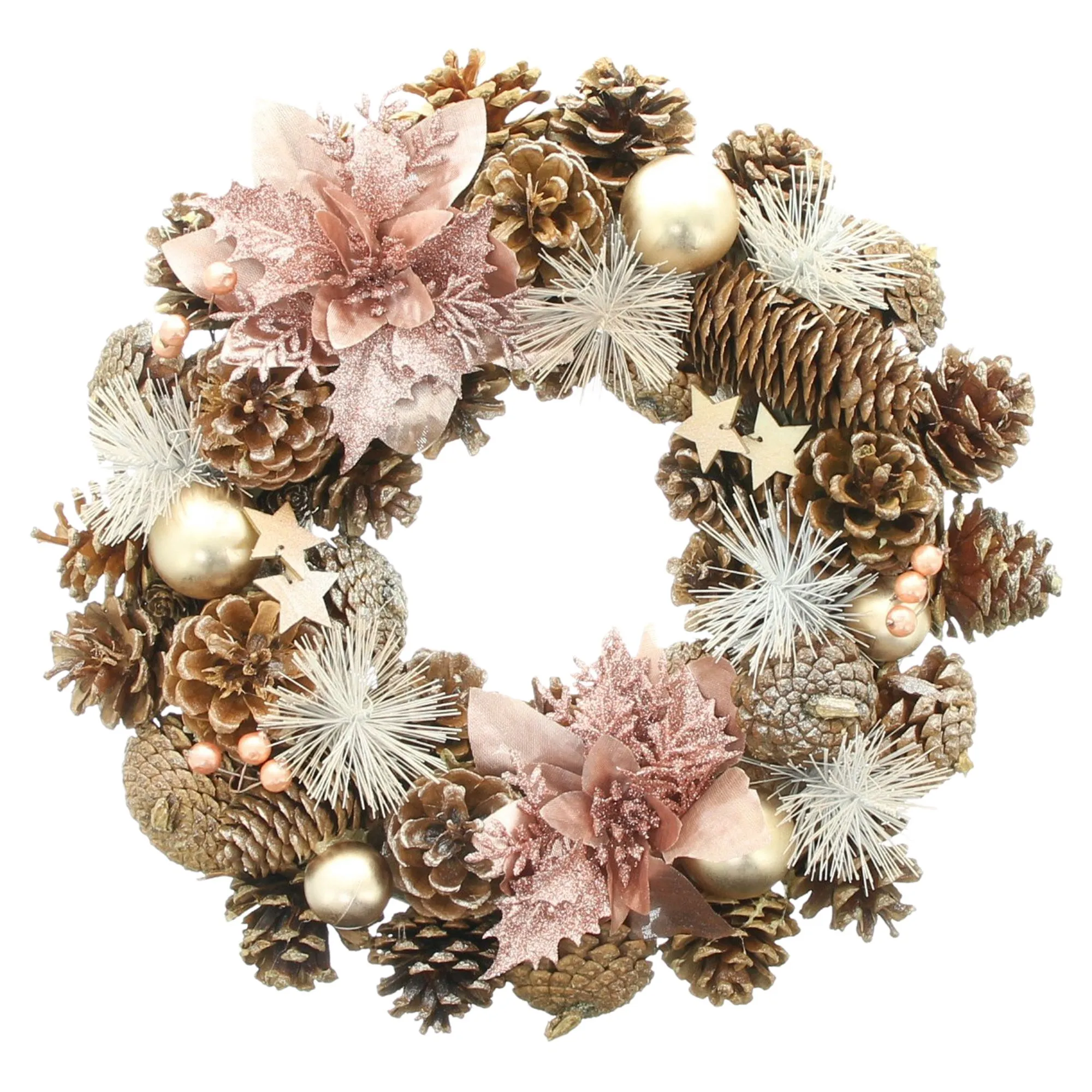 Weihnachtskranz "Rosé"  im Frank Flechtwaren Online Shop für Metallic Glam kaufen