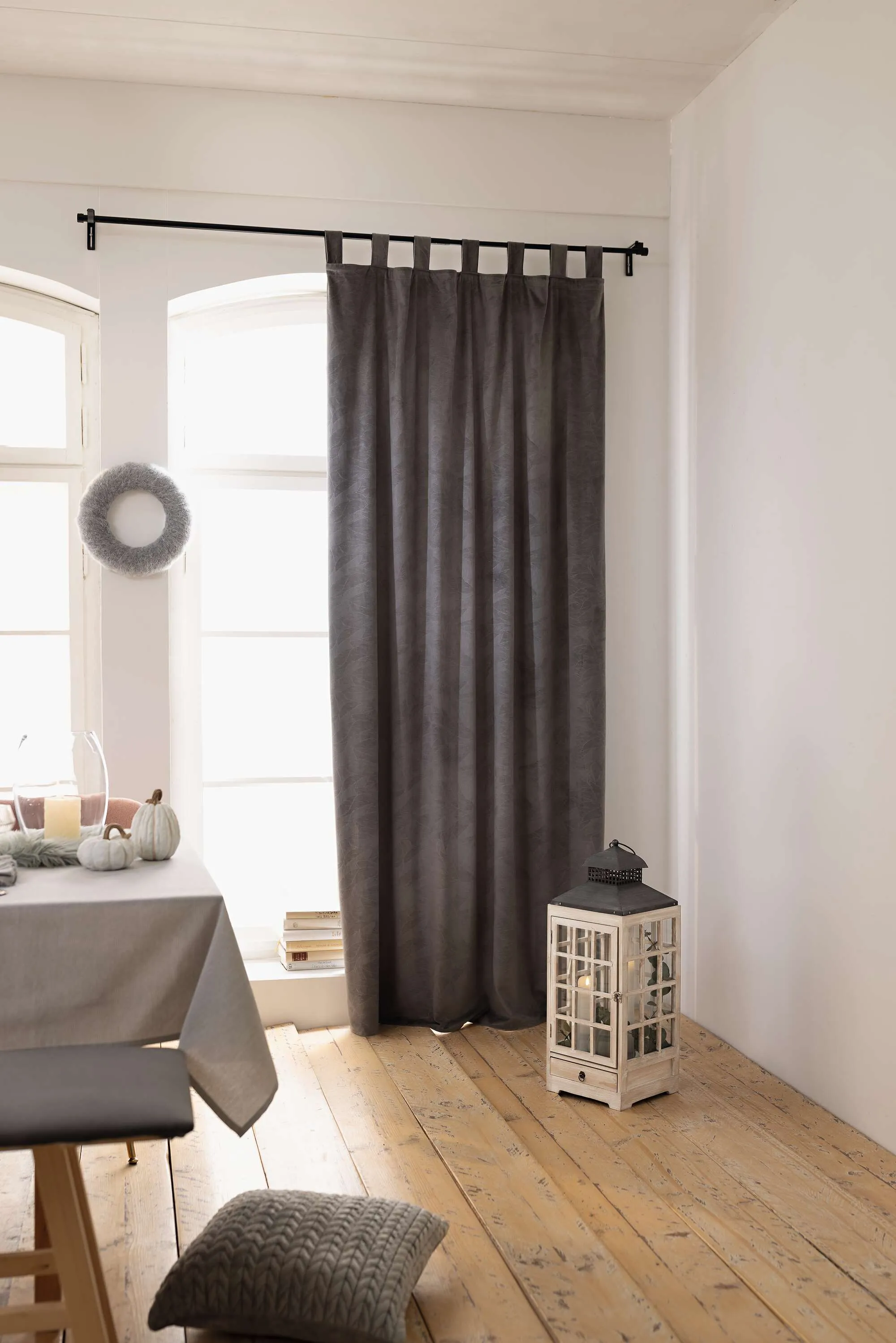 Vorhang "Samtblatt"  im Frank Flechtwaren Online Shop für Fenstervorhänge kaufen