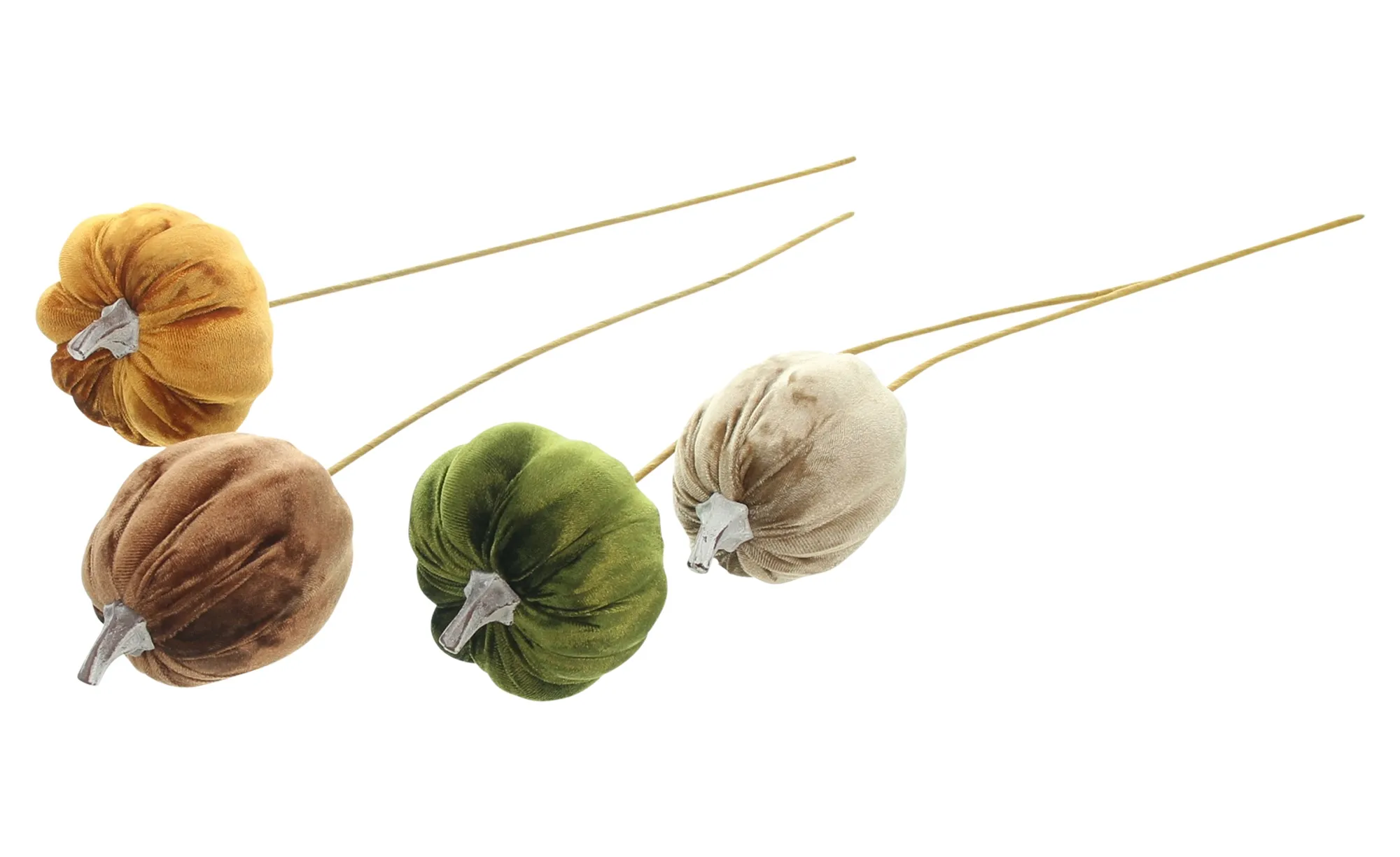 Stecker "Samtkürbis", 4er Set  im Frank Flechtwaren Online Shop für Naturtöne kaufen