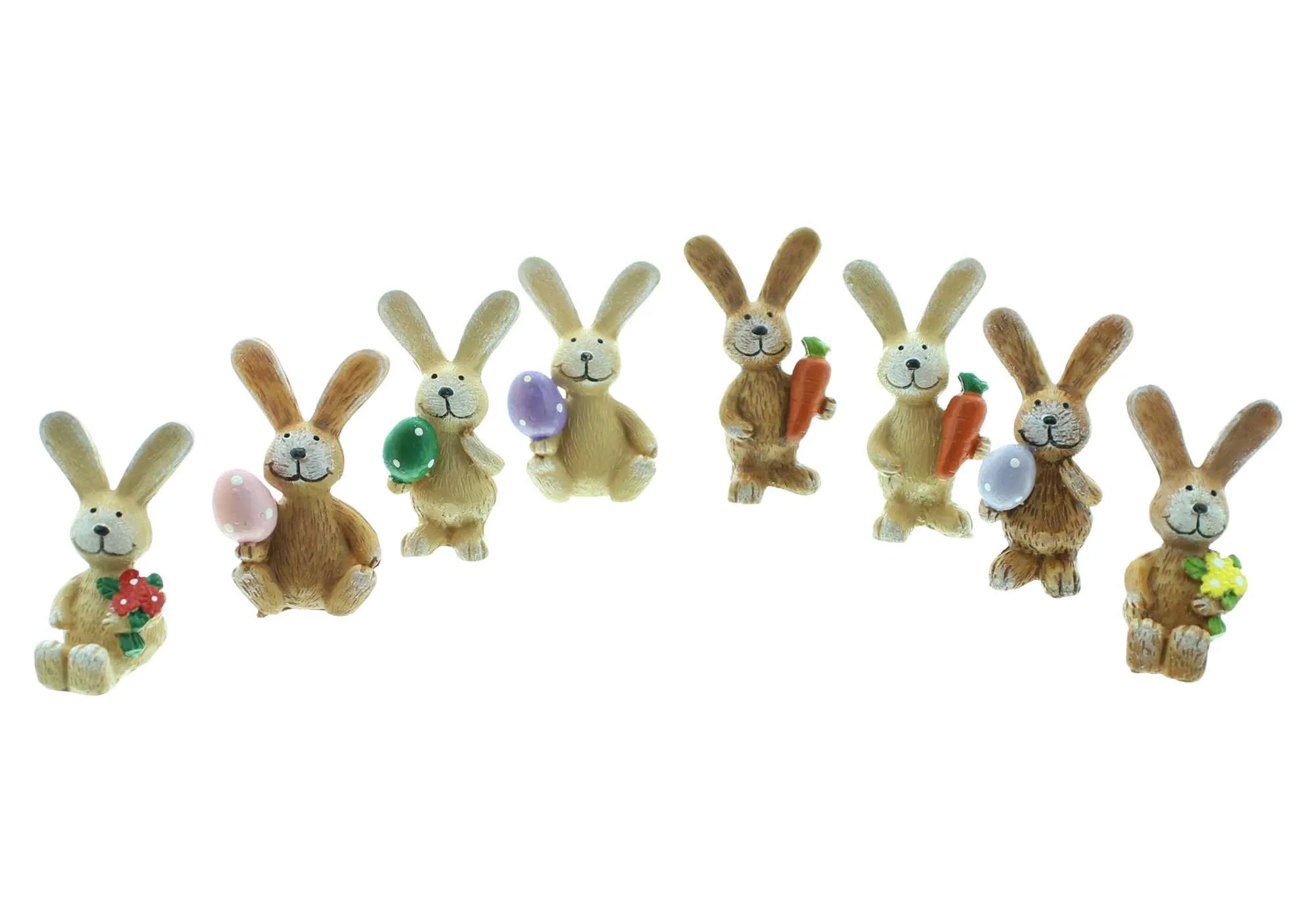 Figur "Hasenbande", klein, 8er Set  im Frank Flechtwaren Online Shop für Hasen &amp; Co kaufen