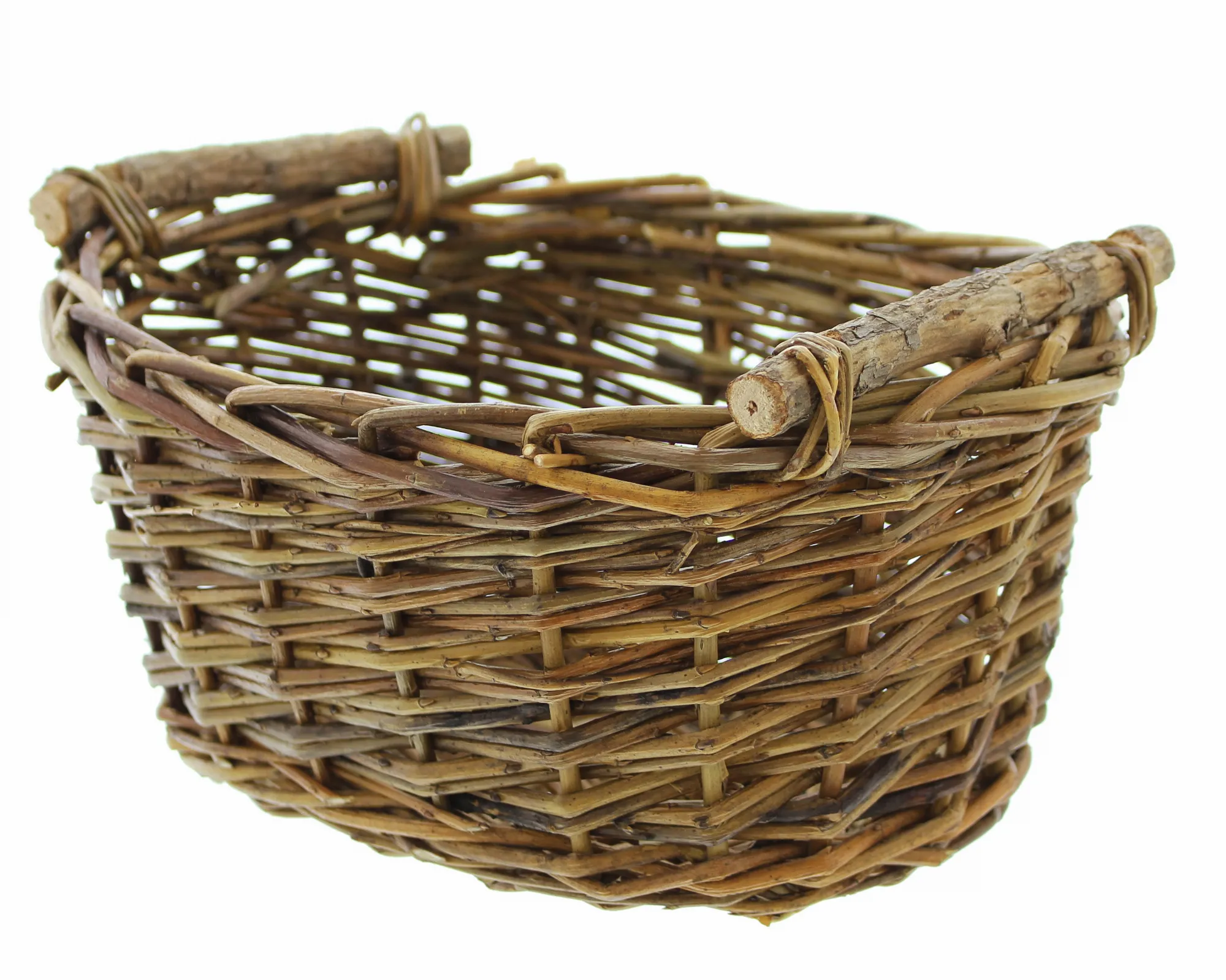 Füllkorb "Holzgriff", klein  im Frank Flechtwaren Online Shop für Füllkörbe &amp; Universalkörbe kaufen
