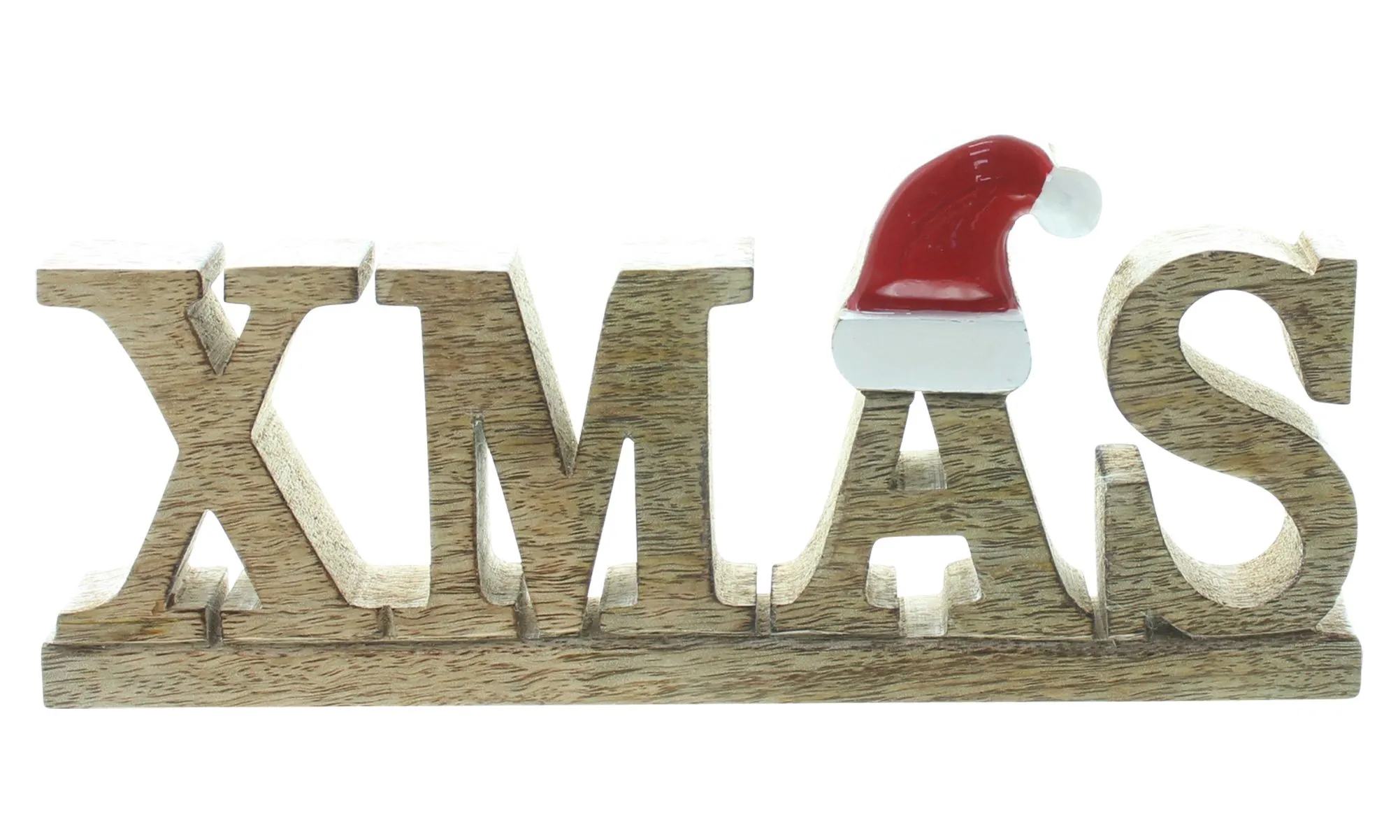 Schriftzug "XMAS" mit Zipfelmütze  im Frank Flechtwaren Online Shop für Sterne kaufen