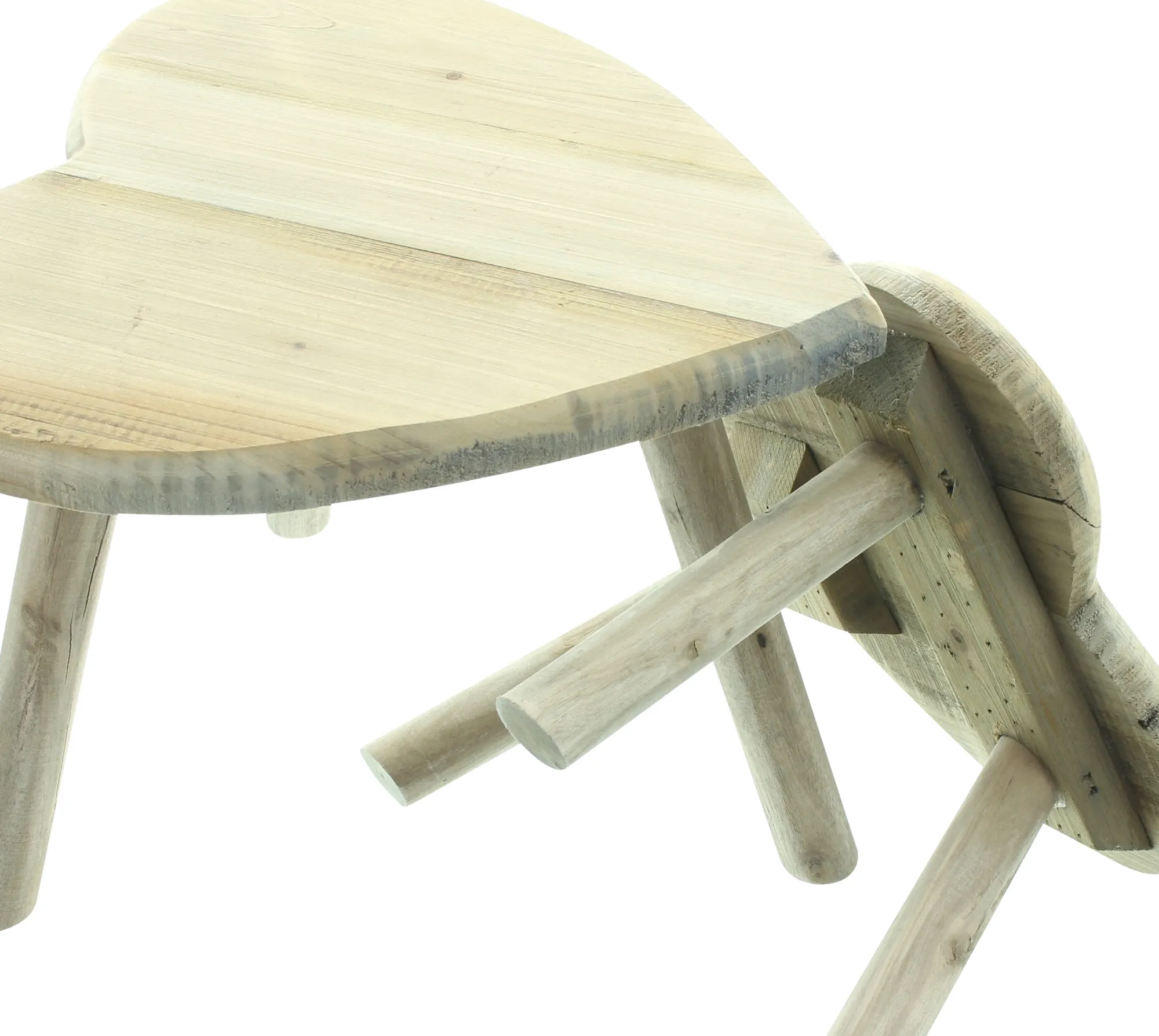 Hocker "Herz", 2er Set  im Frank Flechtwaren Online Shop für Hüttengaudi kaufen