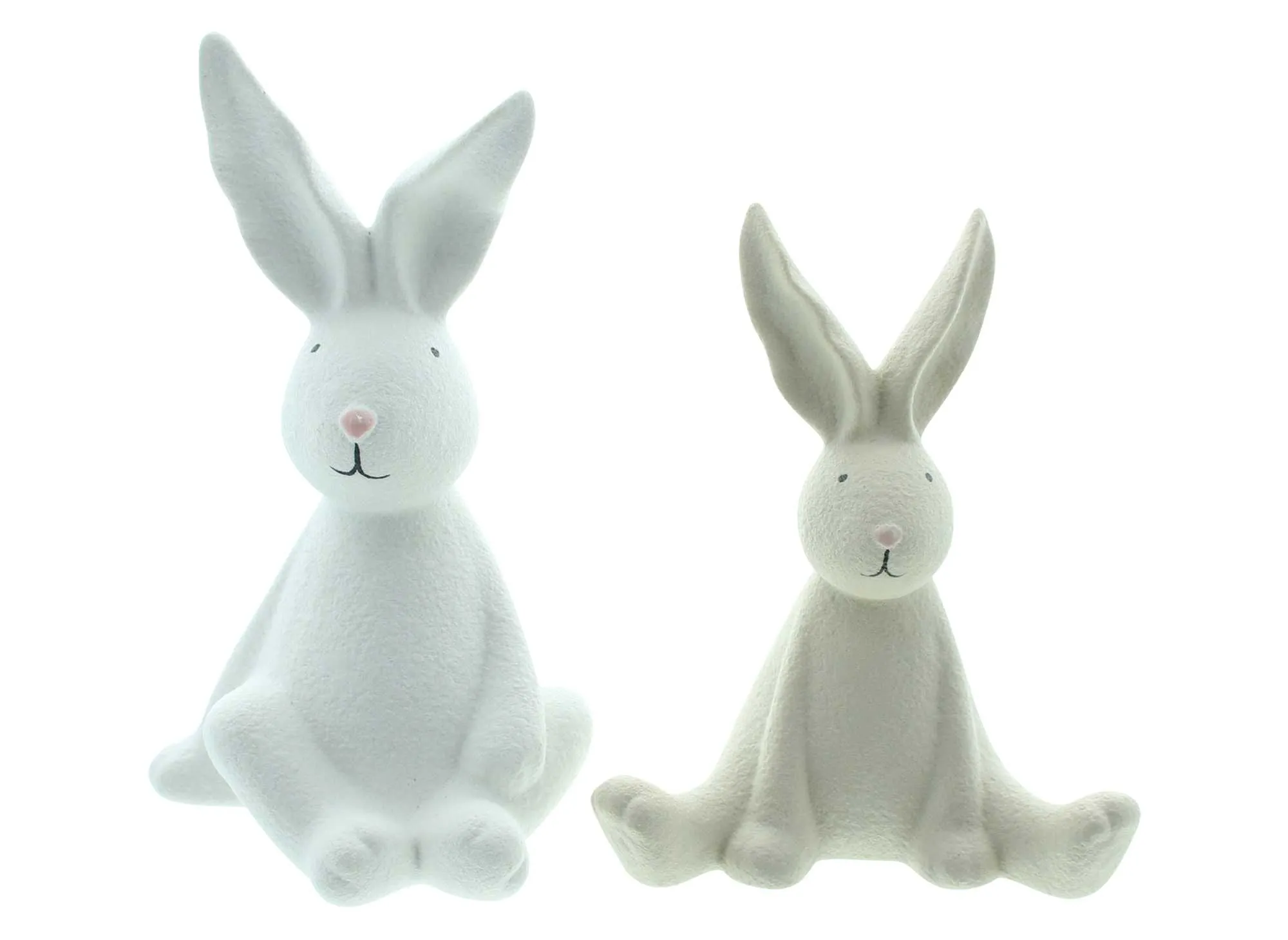 Hase "White &amp; Cream", 2er Set  im Frank Flechtwaren Online Shop für Hasen &amp; Co kaufen
