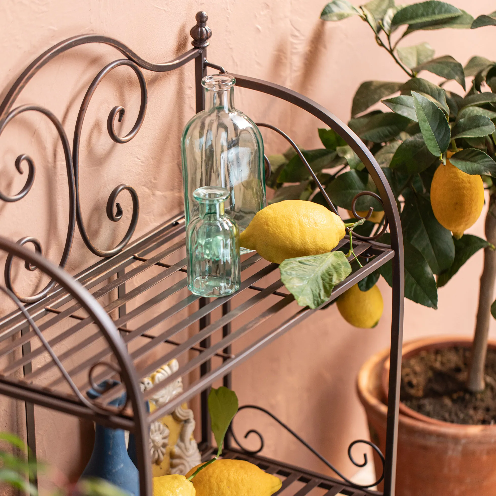 Regal "Arabeske"  im Frank Flechtwaren Online Shop für Regale für den Garten kaufen