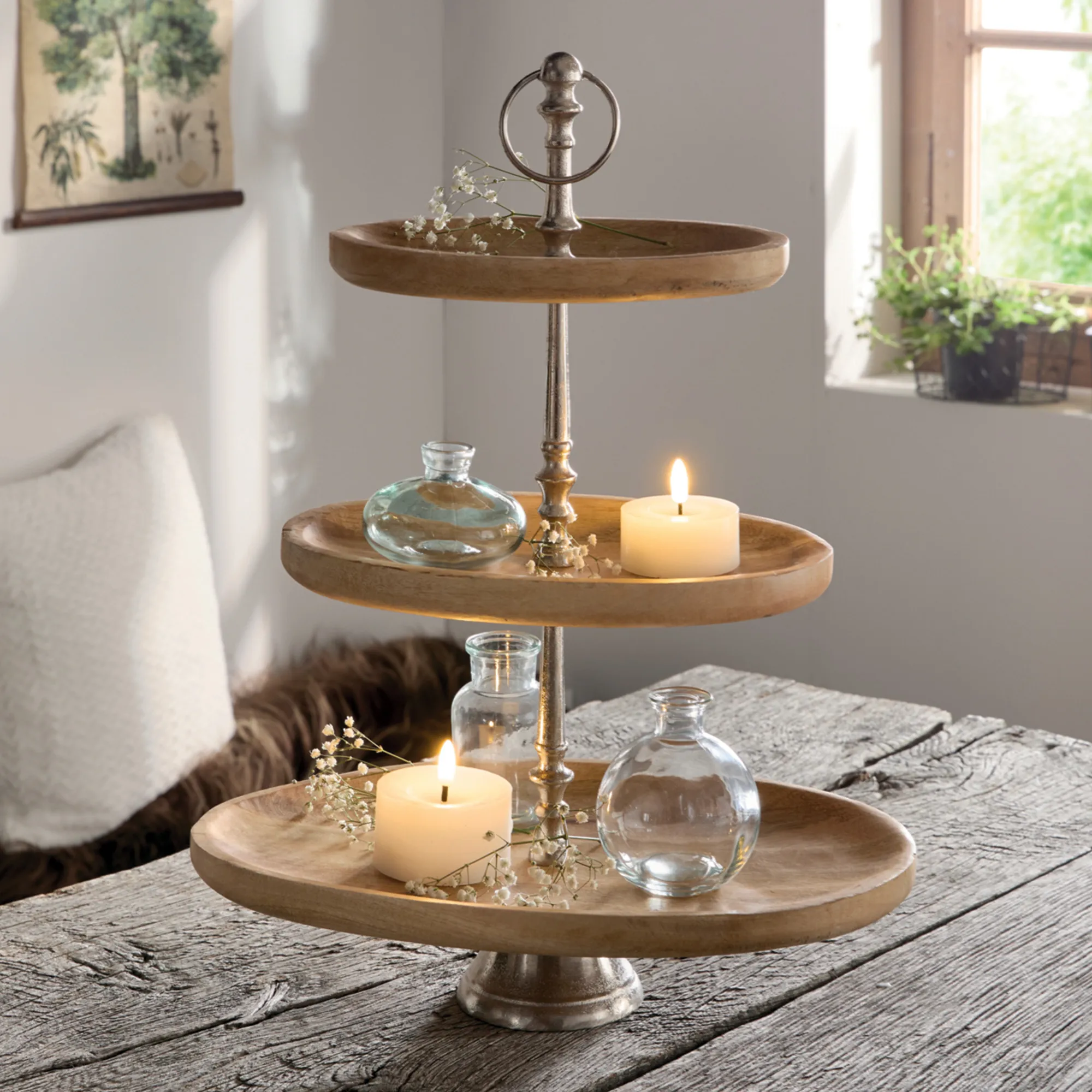 Etagere "Oval", groß  im Frank Flechtwaren Online Shop für Tischlein deck dich kaufen