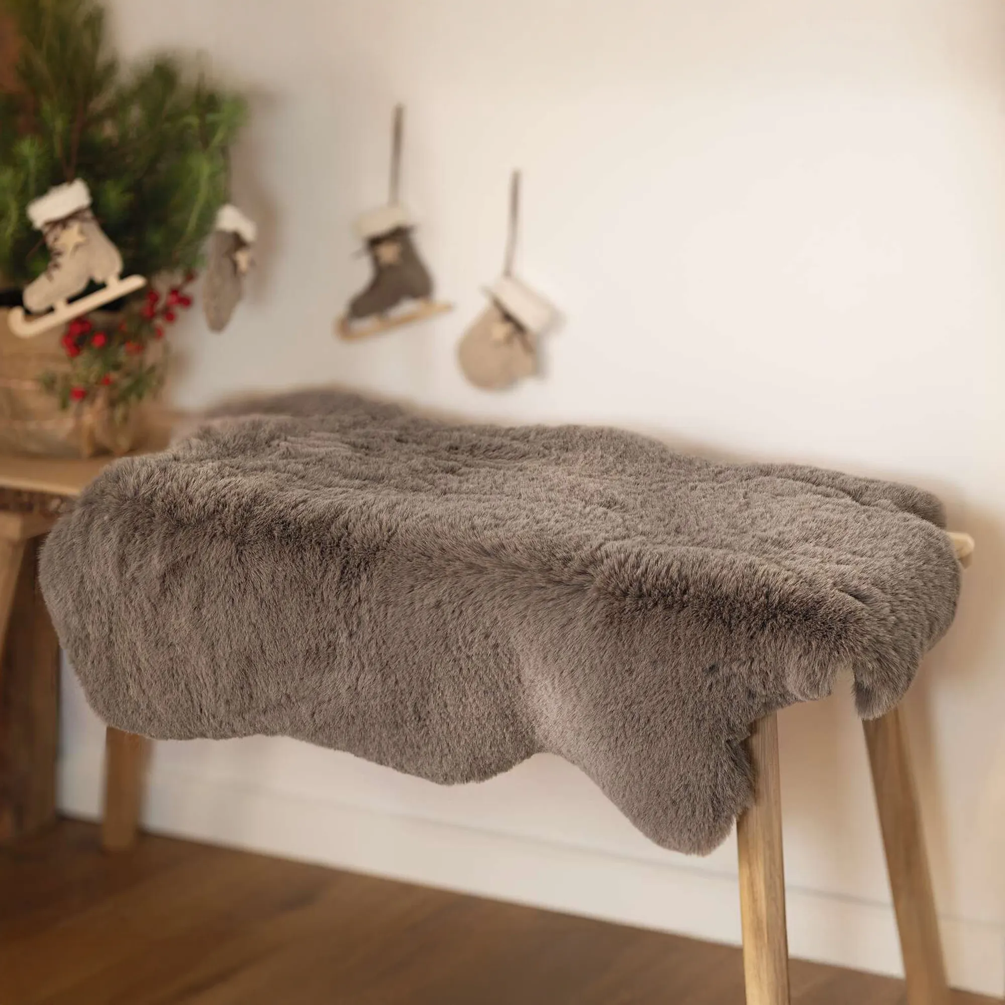 Kunstfell "Taupe"  im Frank Flechtwaren Online Shop kaufen