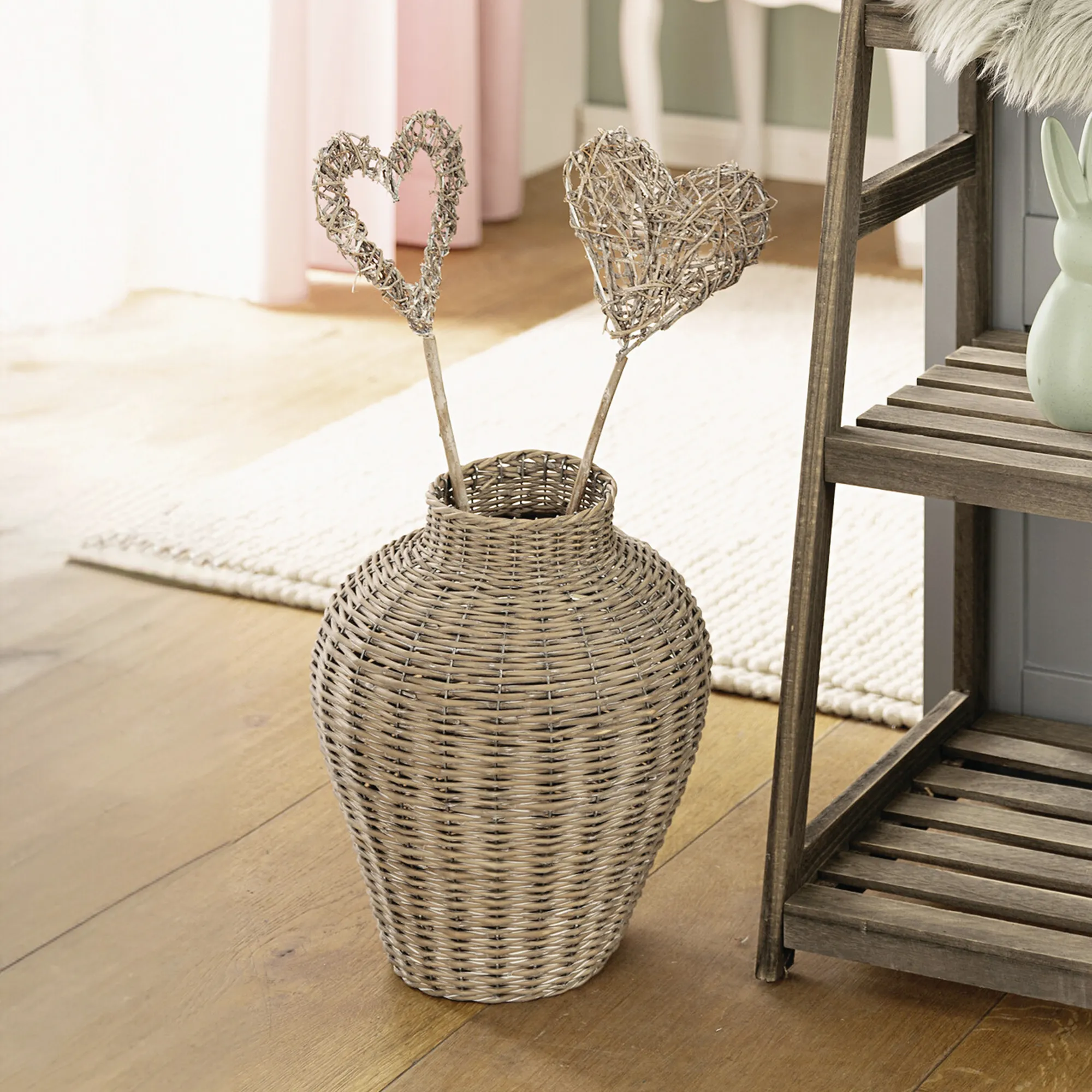 Korbvase "Landhaus"  im Frank Flechtwaren Online Shop für Landhaus-Flair kaufen