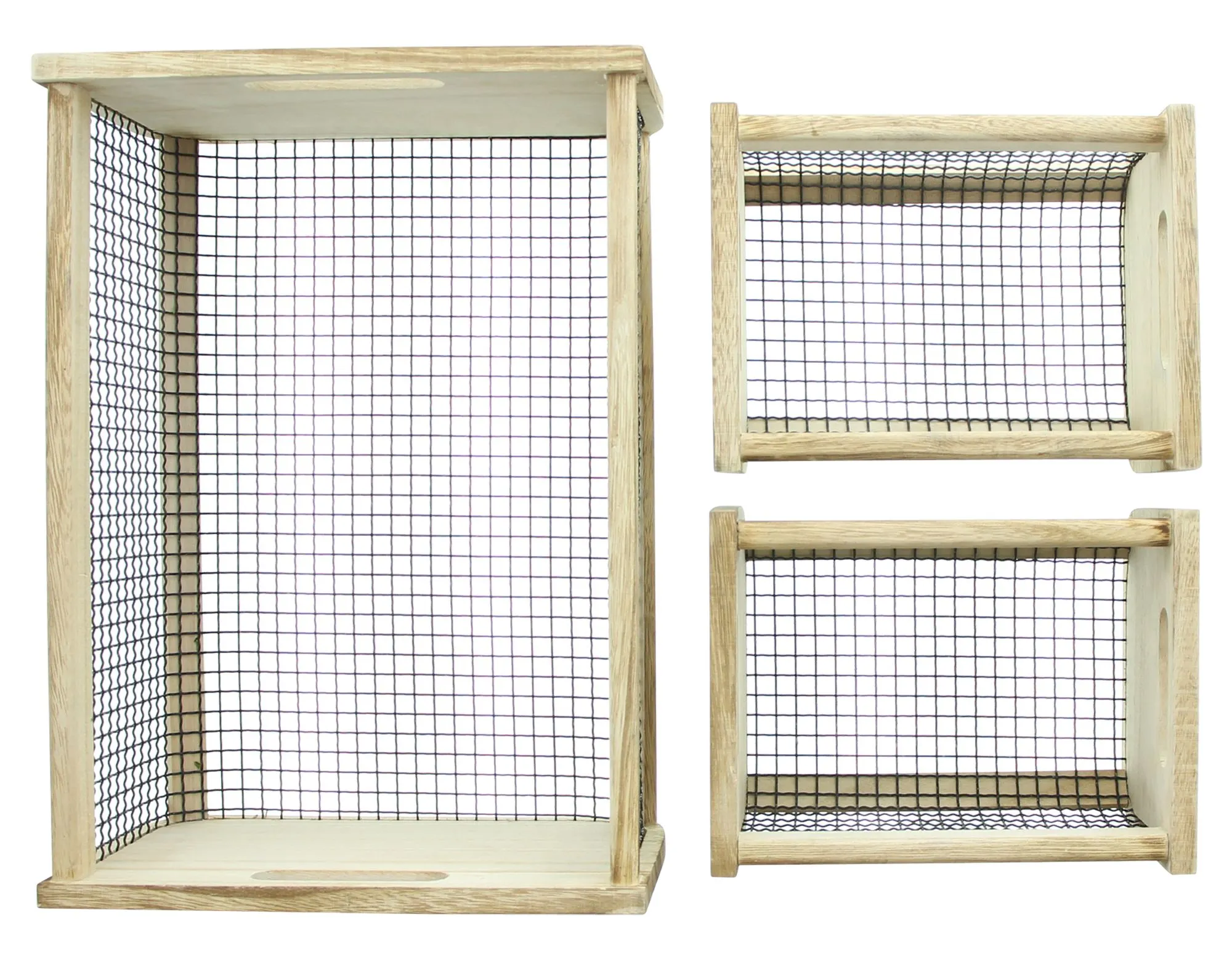 Holzkiste "Trend", 3er Set  im Frank Flechtwaren Online Shop für Küche kaufen
