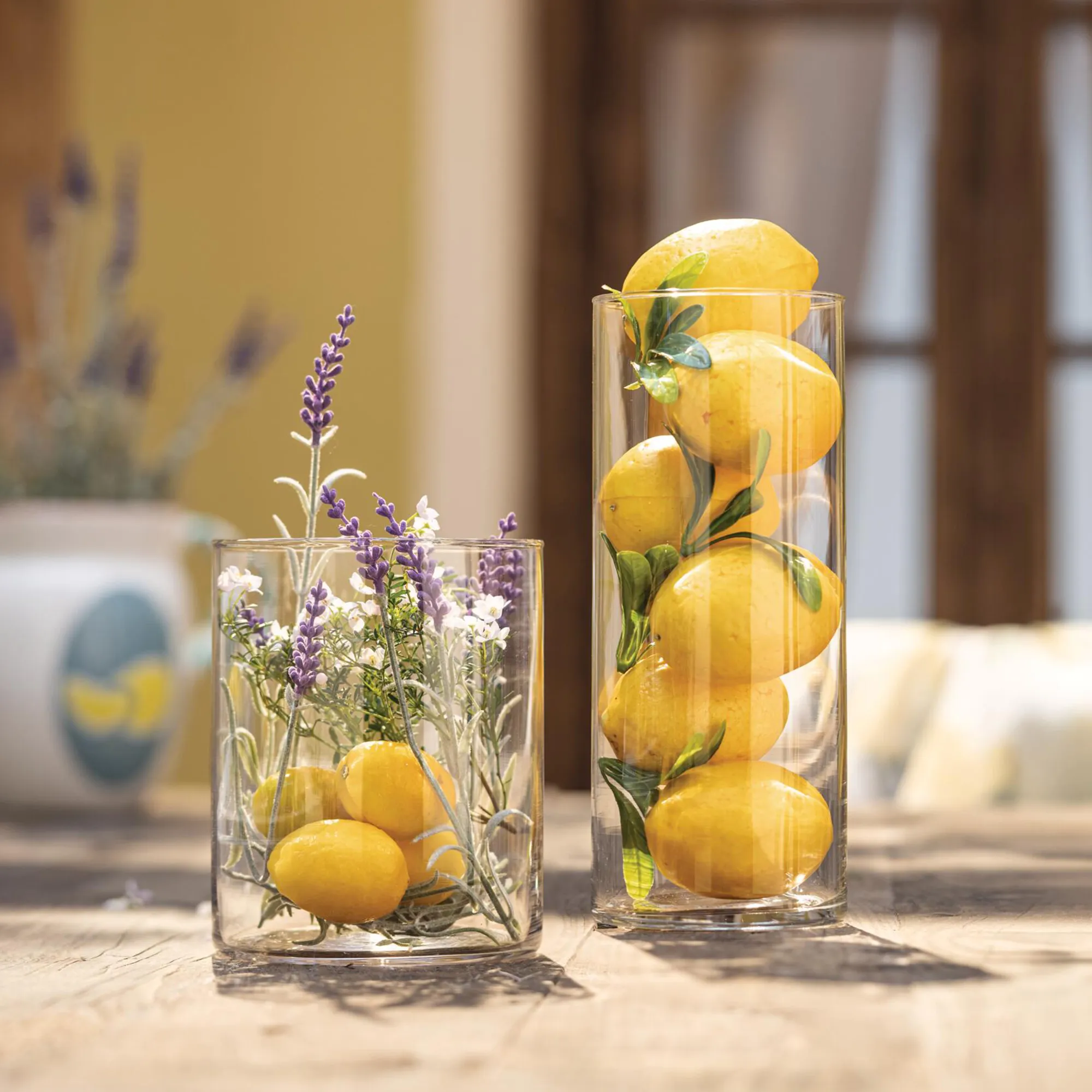 Dekovase "Puro", 2er Set  im Frank Flechtwaren Online Shop für Lemon Sorbet kaufen