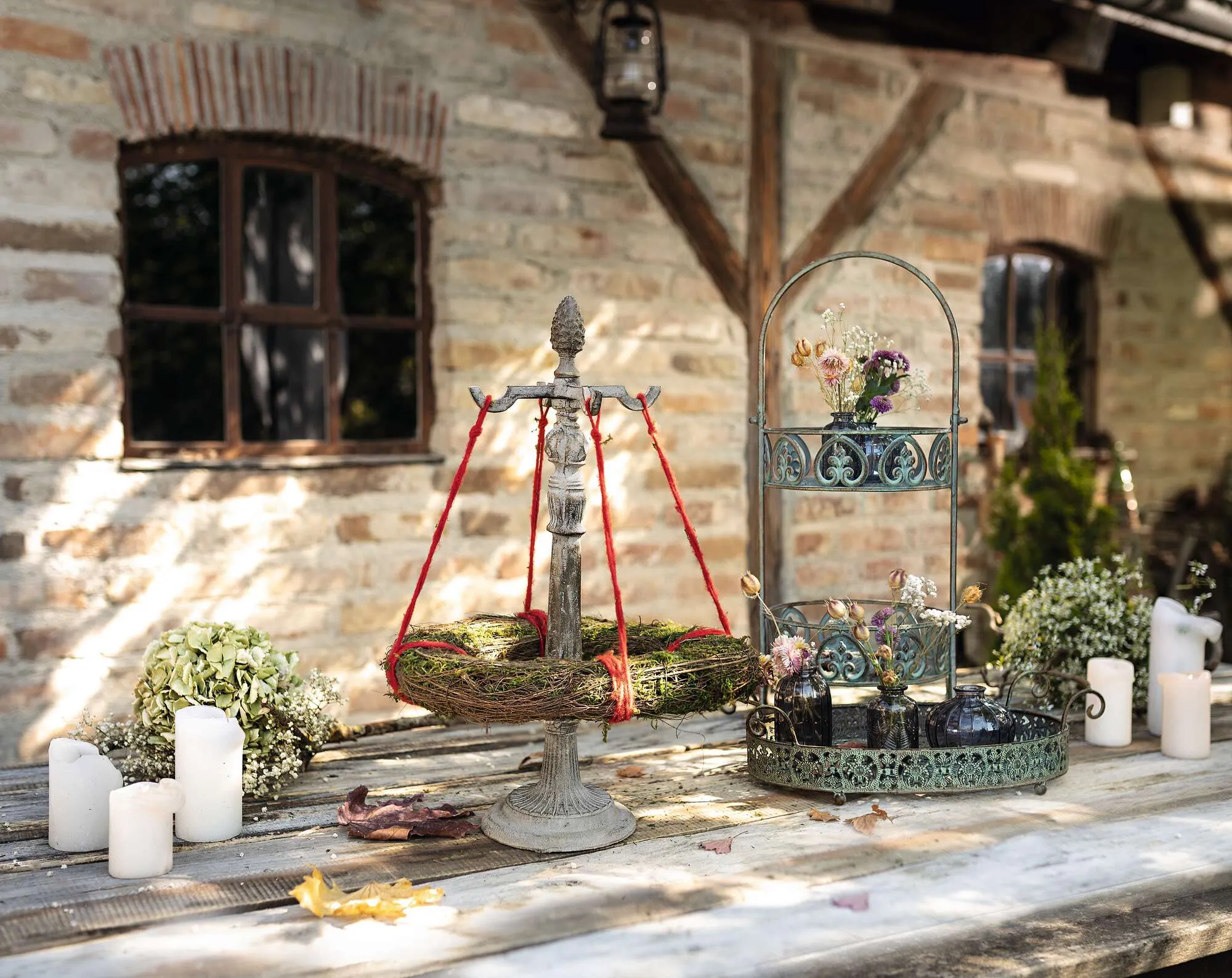 Kranzständer "Nostalgie"  im Frank Flechtwaren Online Shop für Nostalgischer Herbstgarten kaufen