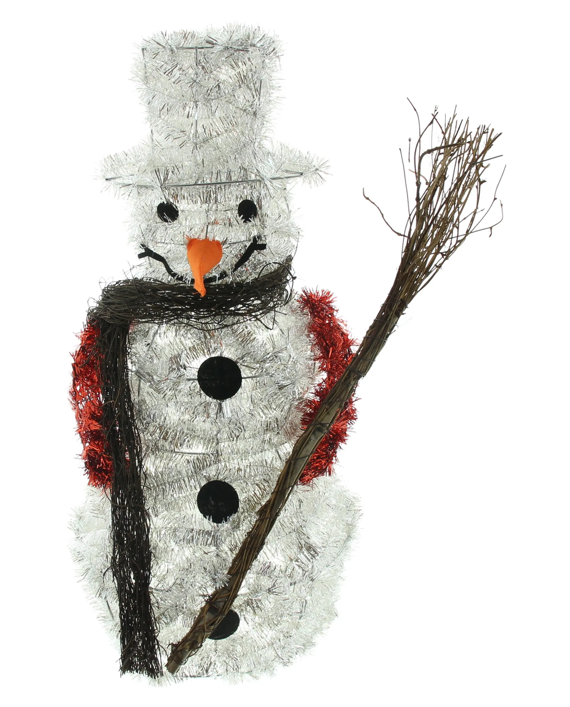 LED-Schneemann "Silberglimmer"  im Frank Flechtwaren Online Shop für Weihnachtliche Dekofiguren kaufen