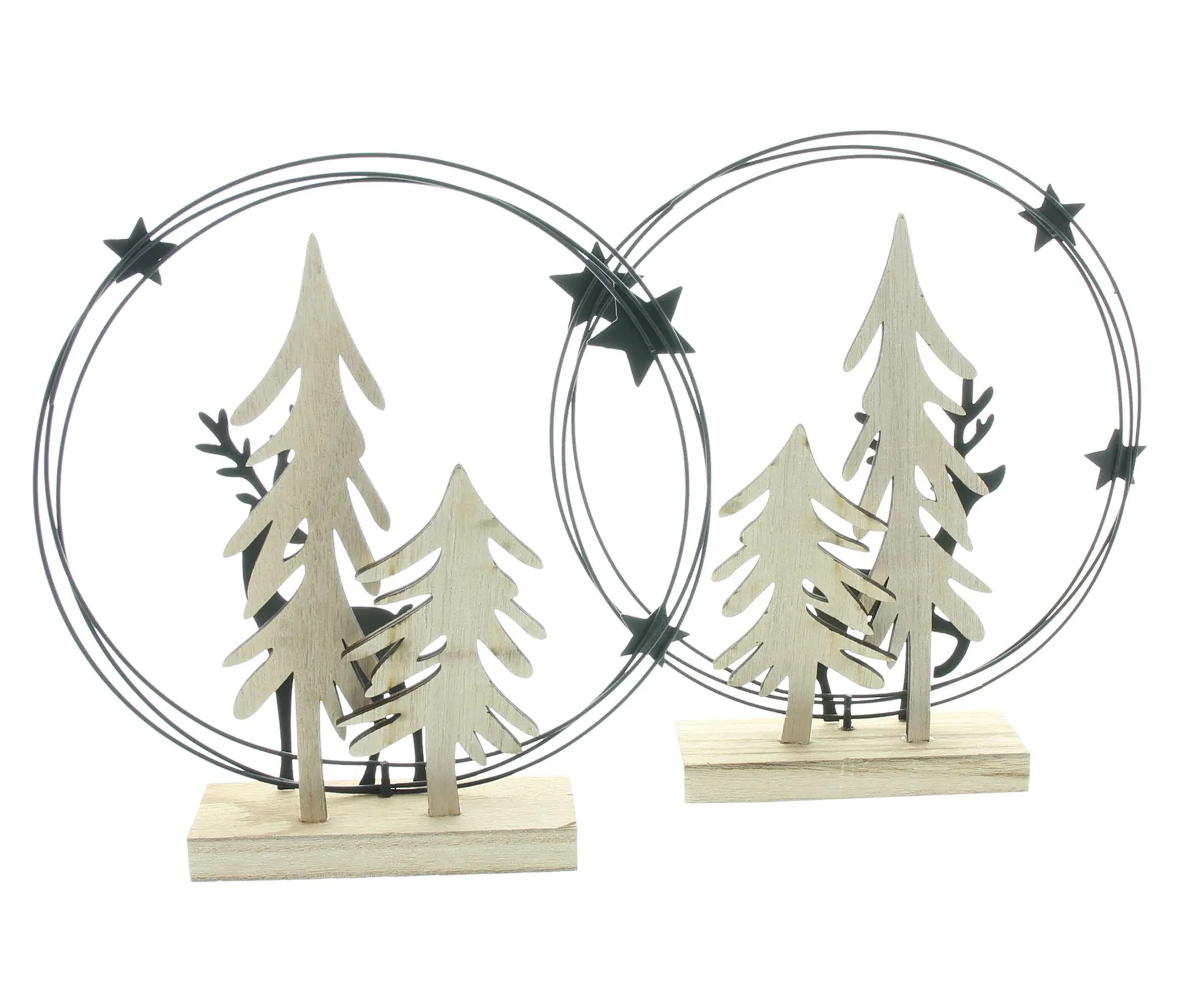 Weihnachtsdeko "Winterwald", 2er Set  im Frank Flechtwaren Online Shop für Weihnachtliche Dekofiguren kaufen