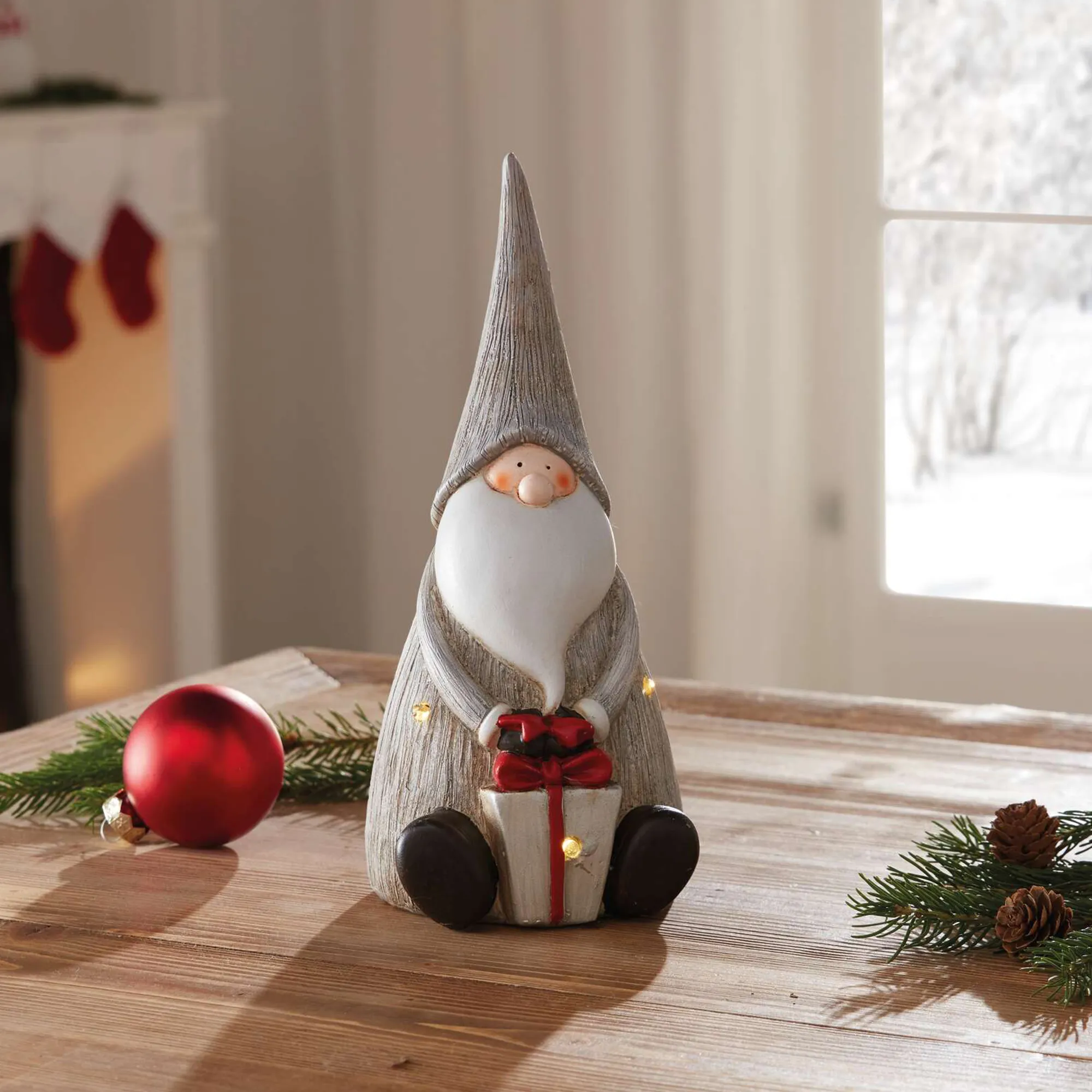 LED-Wichtel "Geschenk"  im Frank Flechtwaren Online Shop kaufen