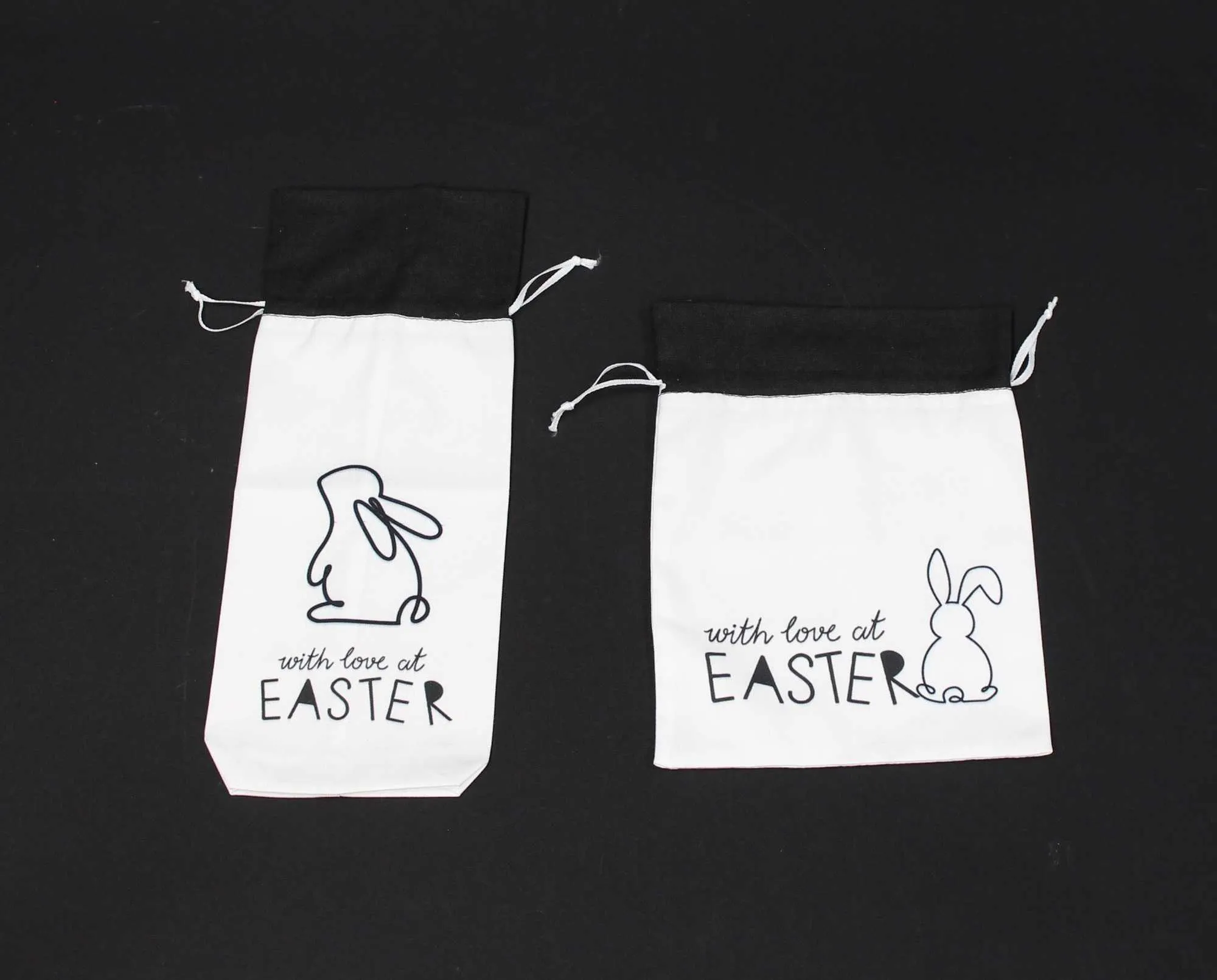 Geschenkbeutel "Lovely Easter", 2er Set  im Frank Flechtwaren Online Shop für Black &amp; White kaufen