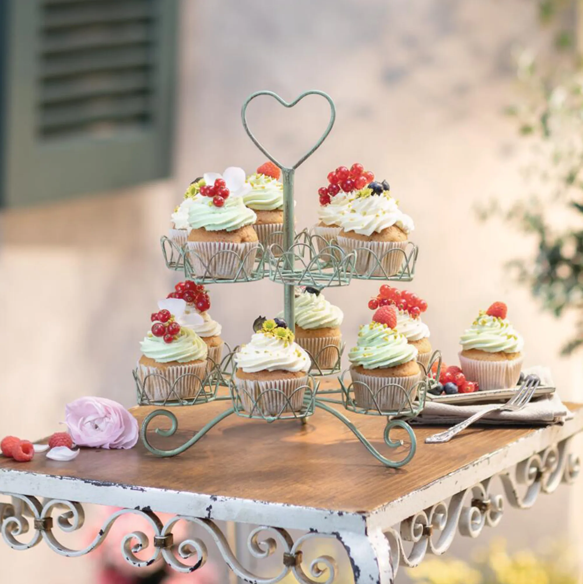 Cupcake-Etagere "Vintage"  im Frank Flechtwaren Online Shop kaufen