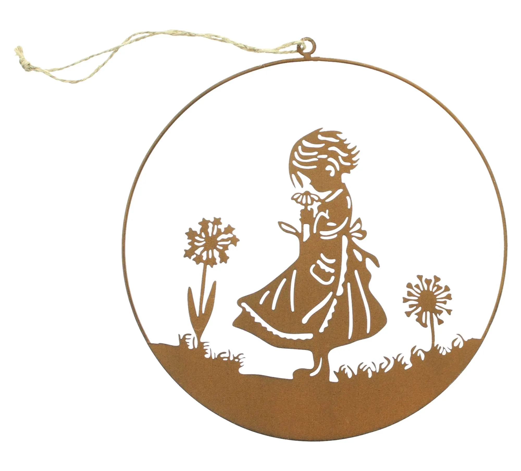 Hänger "Mädchen mit Blume"  im Frank Flechtwaren Online Shop für Österliche Dekoringe kaufen