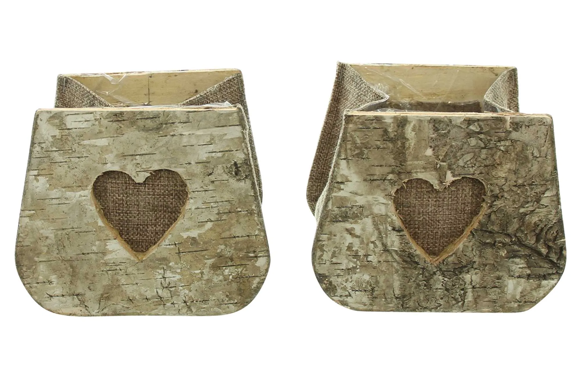 Pflanztasche "Birkenherz", 2er Set  im Frank Flechtwaren Online Shop für Pflanztöpfe kaufen