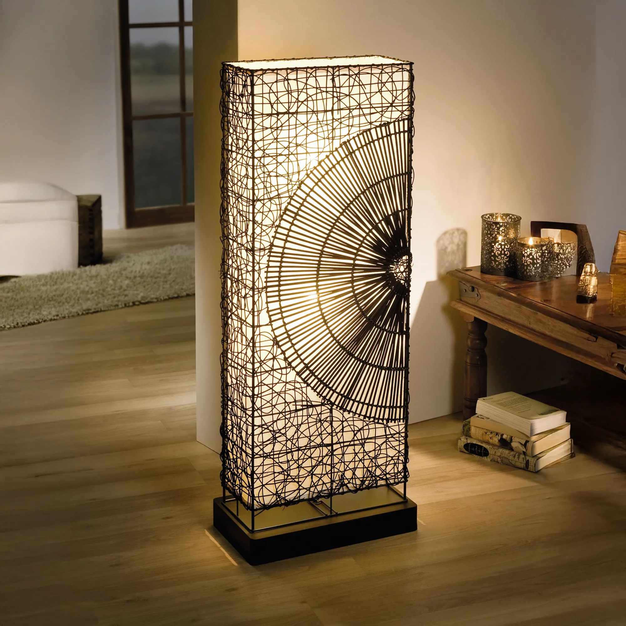Stehlampe "Sonne"  im Frank Flechtwaren Online Shop kaufen