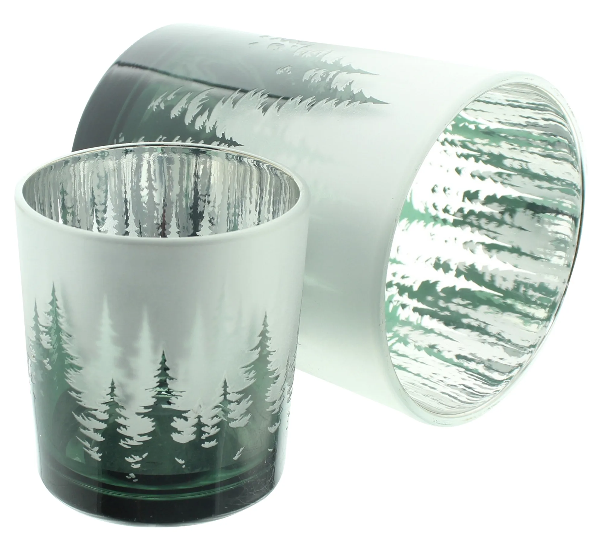 Windlicht "Wald", 2er Set  im Frank Flechtwaren Online Shop für Gold &amp; Schwarz kaufen