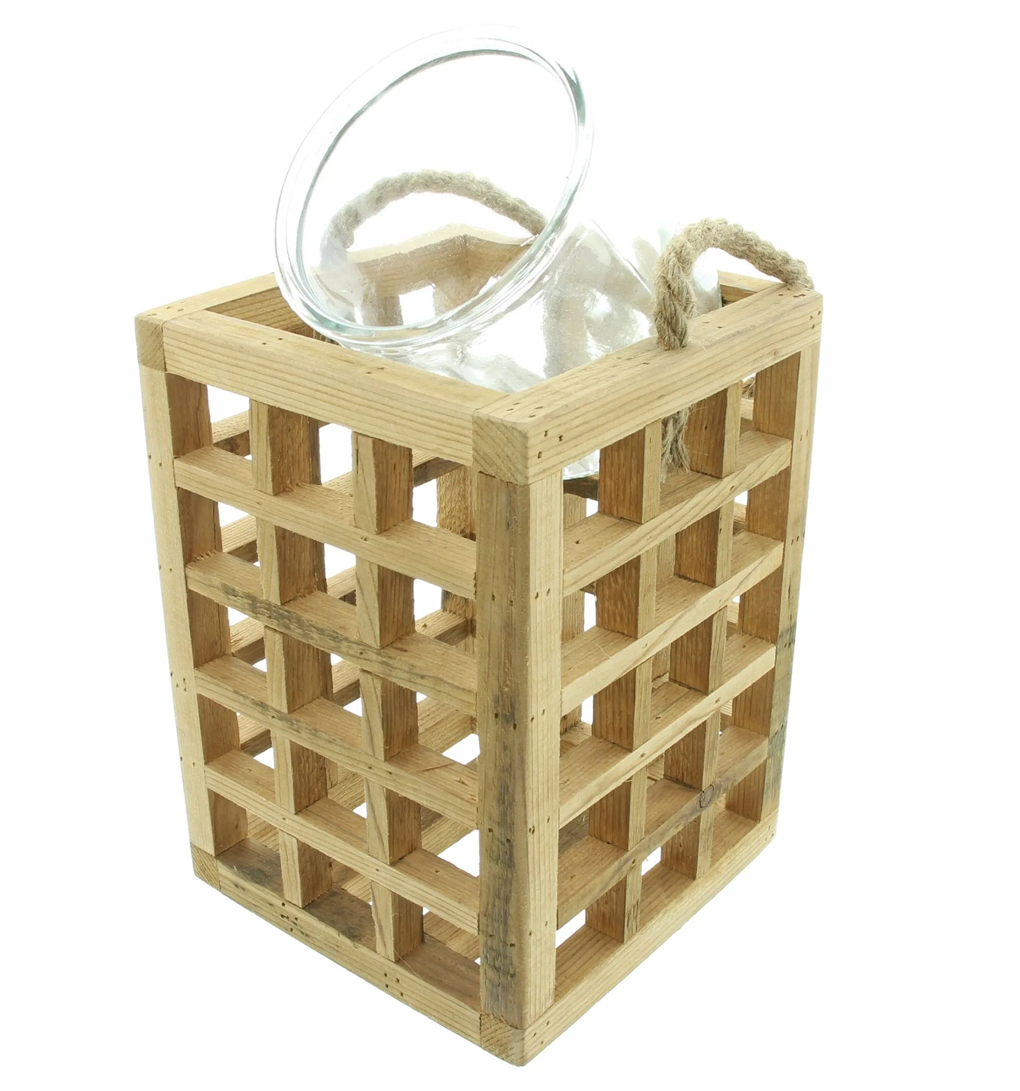 Windlicht "Wood"  im Frank Flechtwaren Online Shop für Nordischer Winter kaufen